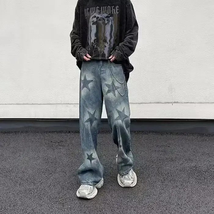 Japanese Brand Stars Baggy Denim Jeans Size US 32 / EU 48 - 1 Thumbnail