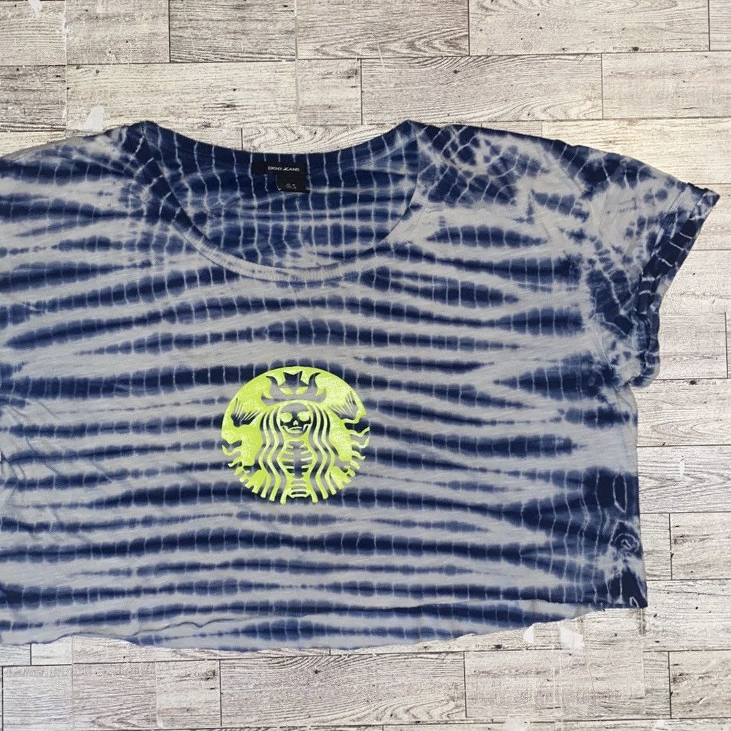 DKNY DKNY, Neon Creepy Skeleton, Tie Dye, Raw Hem, Cropped Tee Size M / US 6-8 / IT 42-44 - 11 Thumbnail