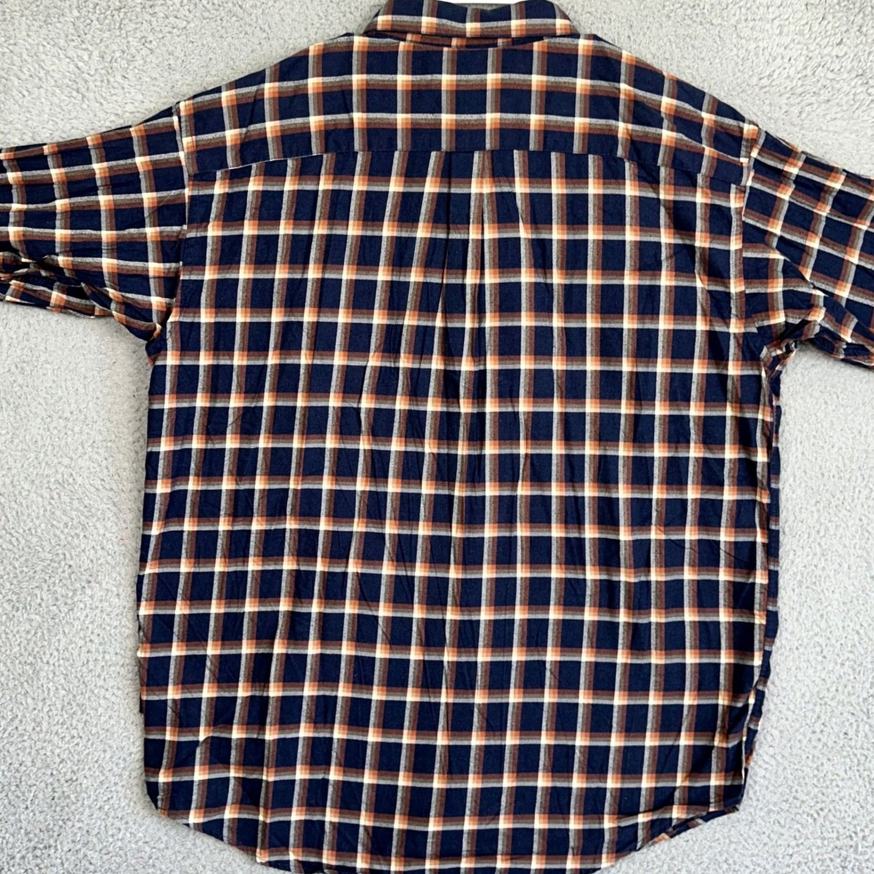 Patagonia Patagonia Shirt Mens XL Navy Orange Plaid Button Up Long Sleeve Crewneck? Size US XL / EU 56 / 4 - 3 Thumbnail