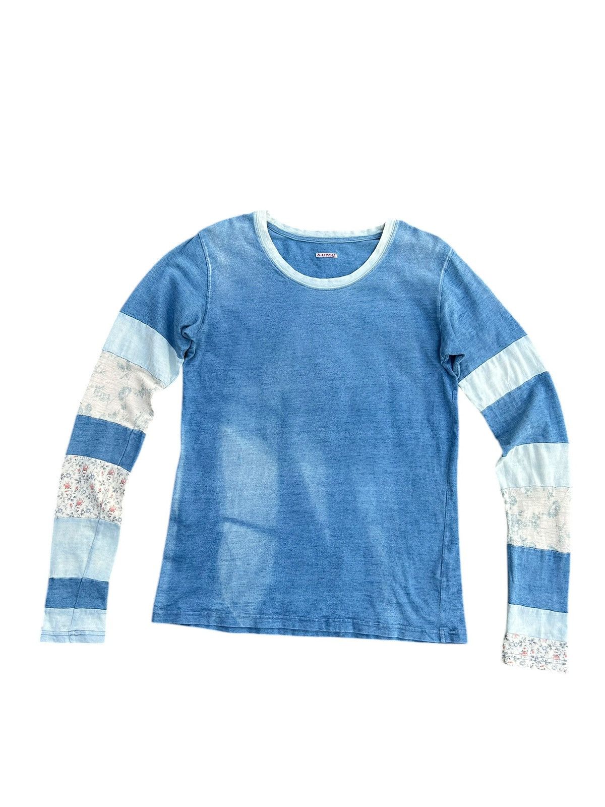 Kapital Kapital Hippies Boro Patchwork indigo Sunfaded tshirt Size US M / EU 48-50 / 2 - 4 Thumbnail