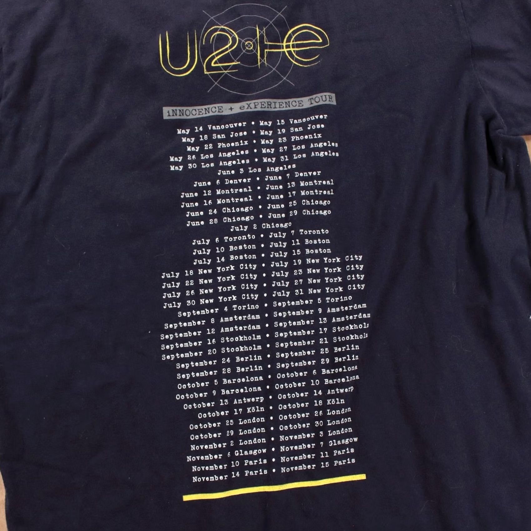 American Apparel VINTAGE U2 innocence + experience tour t-shirt MEDIUM american apparel rock tee 2015 Mens Size US M / EU 48-50 / 2 - 7 Thumbnail