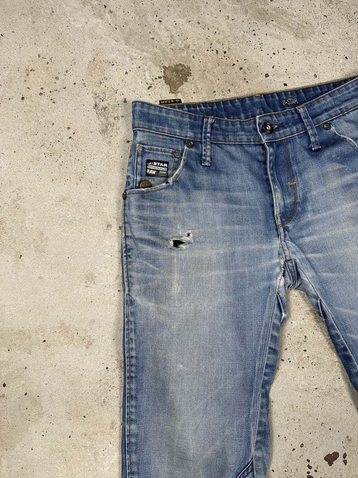 G-Star × Japanese Brand × Vintage Vintage Y2K G Star Raw Arc Slim Distressed Denim Pants Jeans Size US 29 - 7 Thumbnail