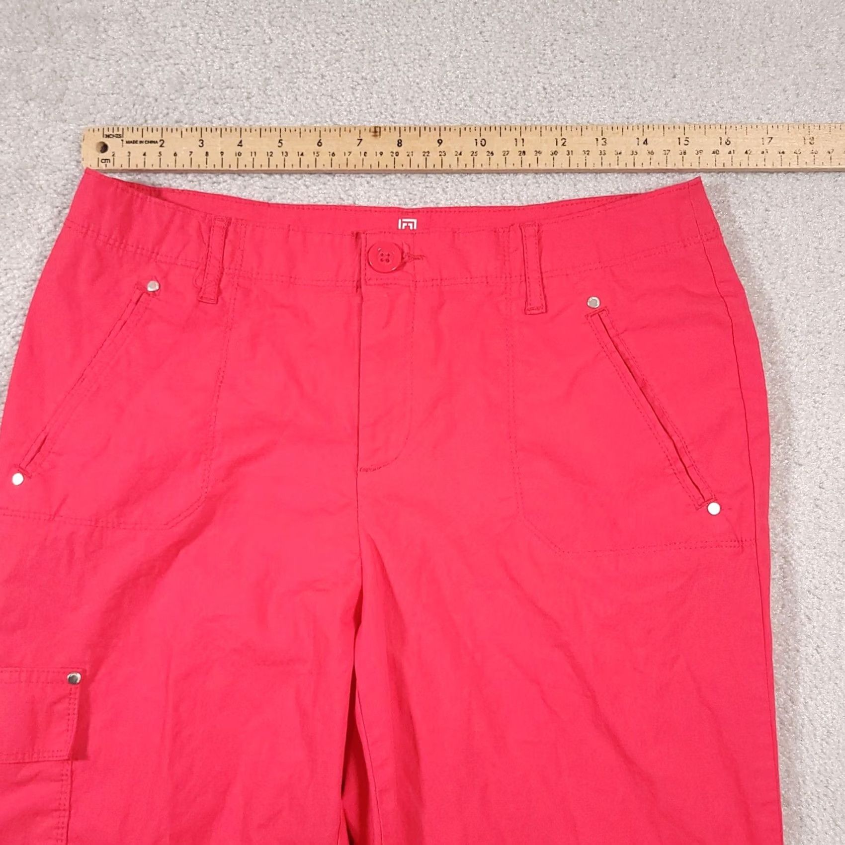 Liz Claiborne Liz Claiborne Capri Pants Women's 10P Petite Pink Stretch Mid-Rise Casual Size 32" / US 10 / IT 46 - 4 Thumbnail