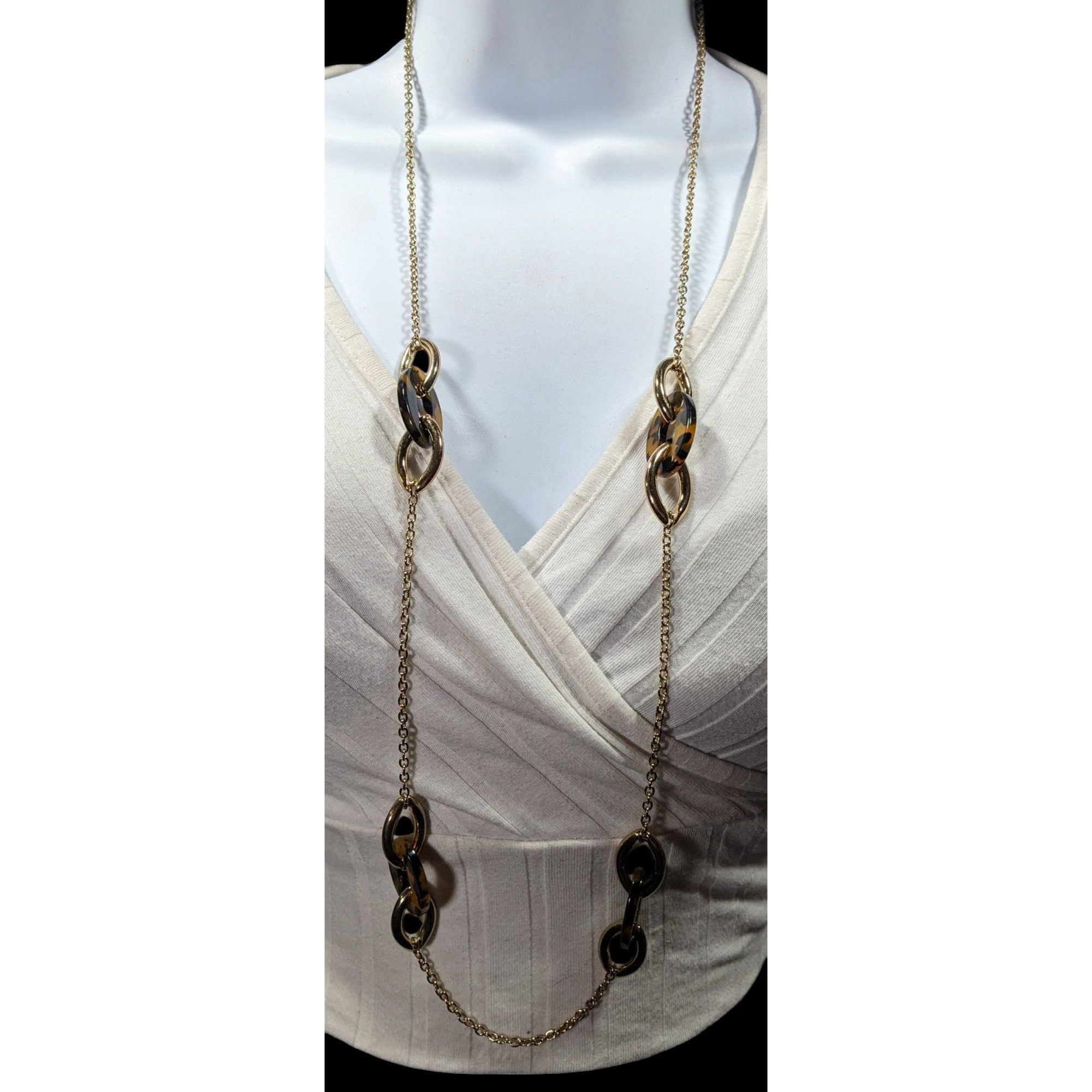 Other Vintage Avon Tortoise Silver Tone Station Link Necklace Size ONE SIZE - 2 Thumbnail