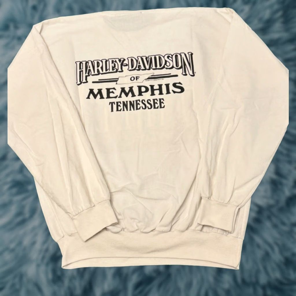 Harley Davidson VINTAGE Harley-Davidson 1992 VTG Longsleeve Shirt Mens Size L White 90s Grunge Motorcycle Punk Biker Hip Hop Men Size US L / EU 52-54 / 3 - 1 Thumbnail