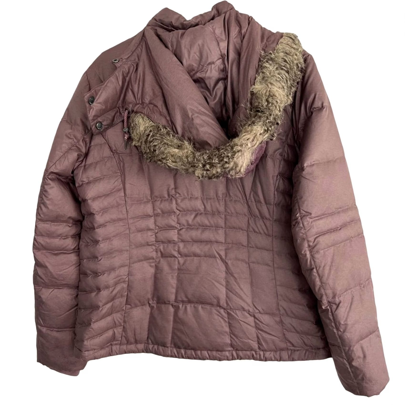 Eddie Bauer VINTAGE? Eddie Bauer Womens Premium Goose Down Quilted Jacket Coat FauxFur Hood MAUVE XL Size XL / US 12-14 / IT 48-50 - 2 Thumbnail