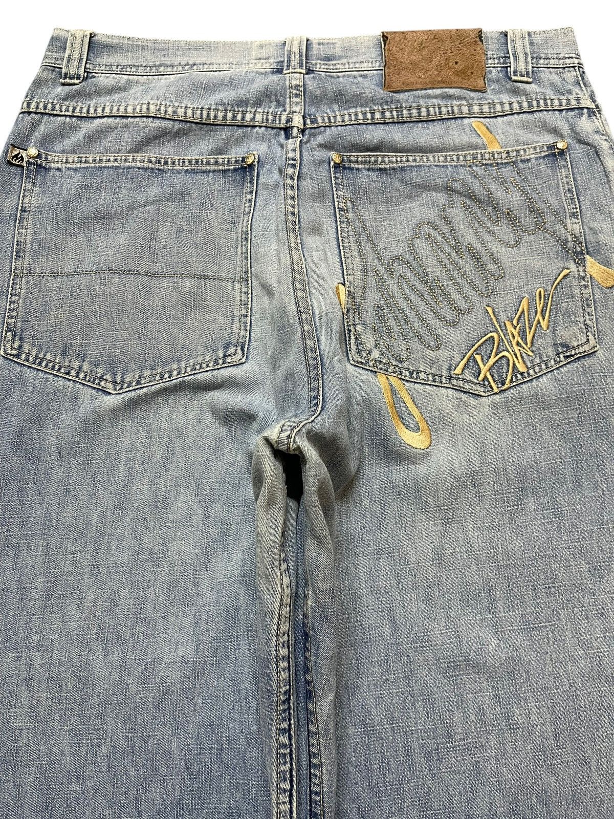 JNCO Vintage 90s Johnny Blaze Faded Wash Hiphop Baggy Jeans Size US 35 - 5 Thumbnail