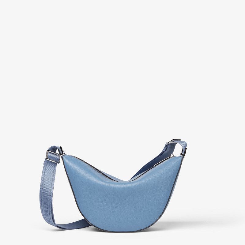 Fendi o1s1wg110526 Fendi Roma Leather Fendi Melon Small in Blue Size ONE SIZE - 3 Thumbnail