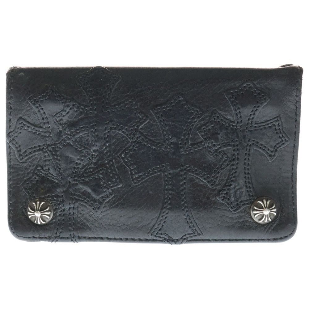 Chrome Hearts Chrome Hearts 1ZIP Leather Wallet with Cross Patch Size ONE SIZE - 1 Thumbnail