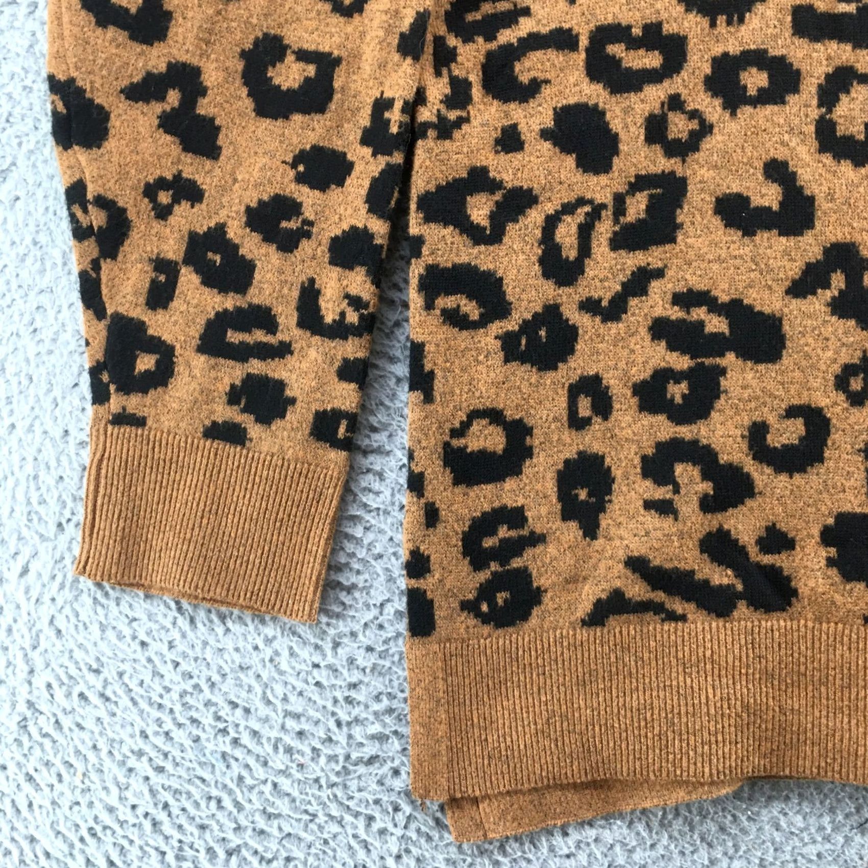 Vintage Knox Rose V-neck Sweater Women 2XL Brown Leopard Knit Pullover Casual NEW Size XXL / US 16-18 / IT 52-54 - 7 Thumbnail