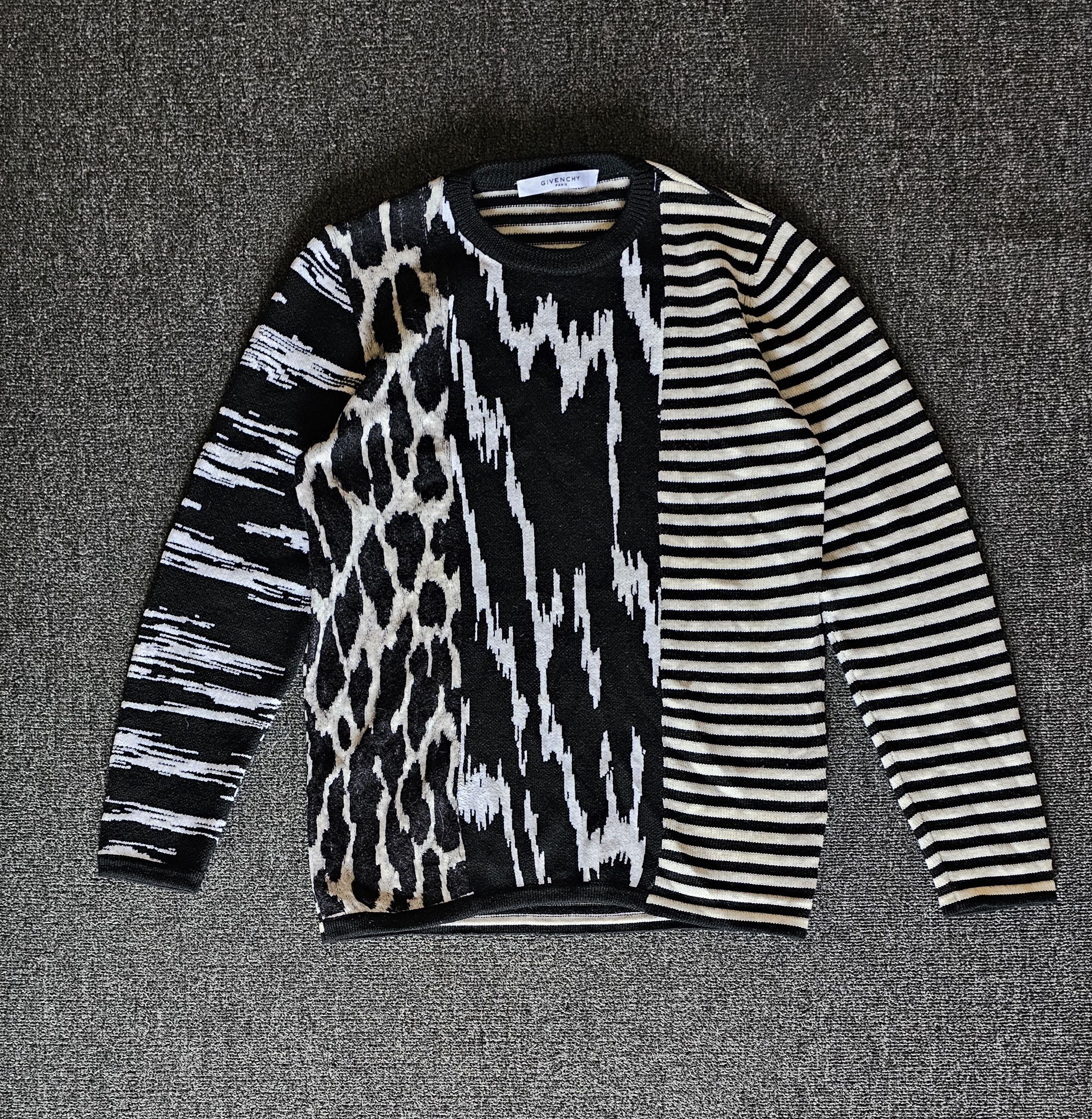 Givenchy Givenchy Unisex Striped Patchwork Wool Sweater Size XS Size US XS / EU 42 / 0 - 1 Thumbnail
