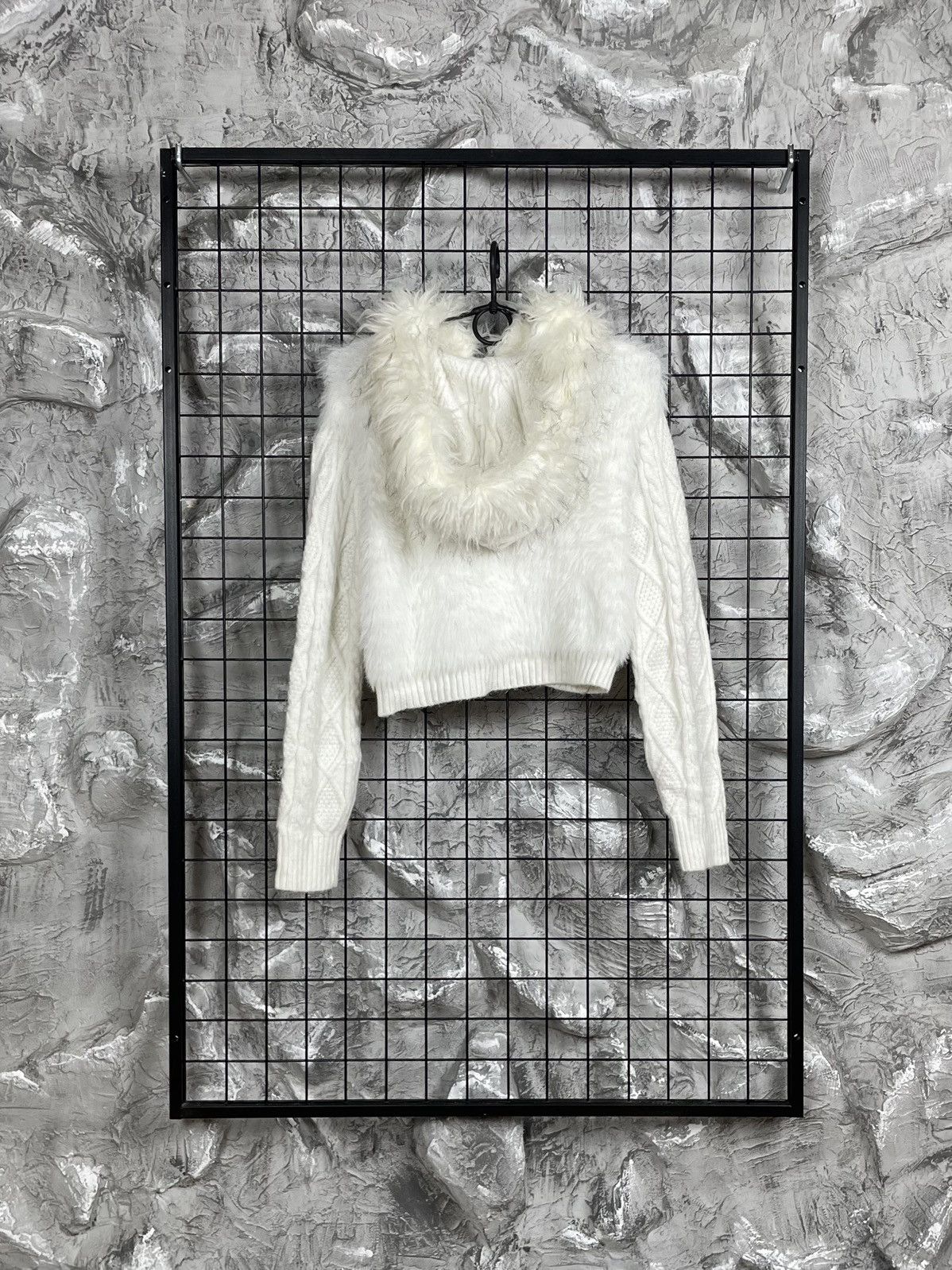 If Six Was Nine Y2K Vintage Soft Fur Cropped Jacket Grunge LGB Japanese Vibe Size M / US 6-8 / IT 42-44 - 2 Thumbnail