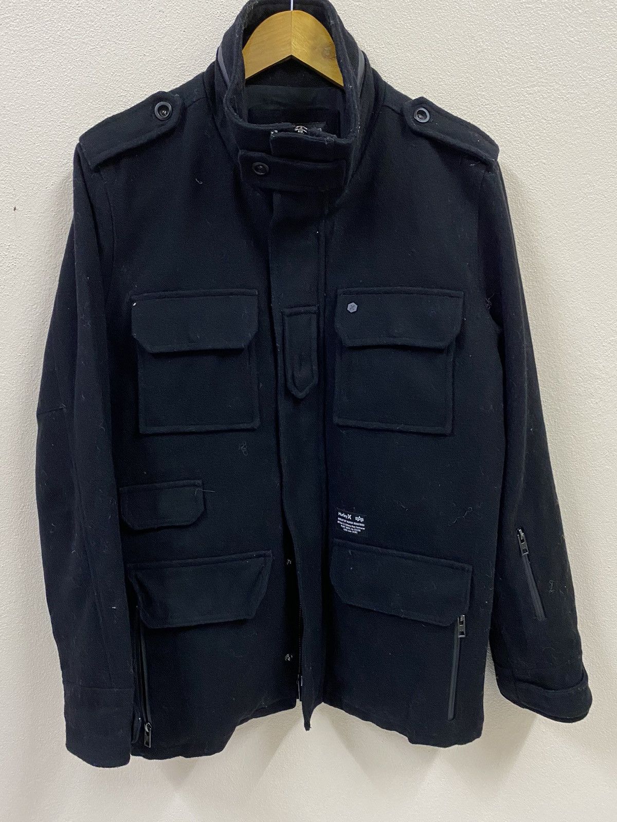 Alpha Industries Hurley X By Alpha Industries 65 Wool Military Cargo Jacket Size US M / EU 48-50 / 2 - 2 Thumbnail