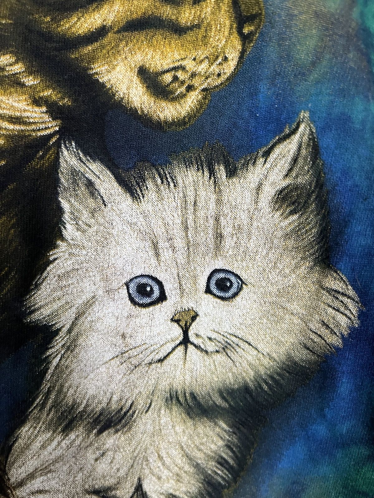 Vintage Cats Acid Tie Dye T-shirt Size US XL / EU 56 / 4 - 4 Thumbnail