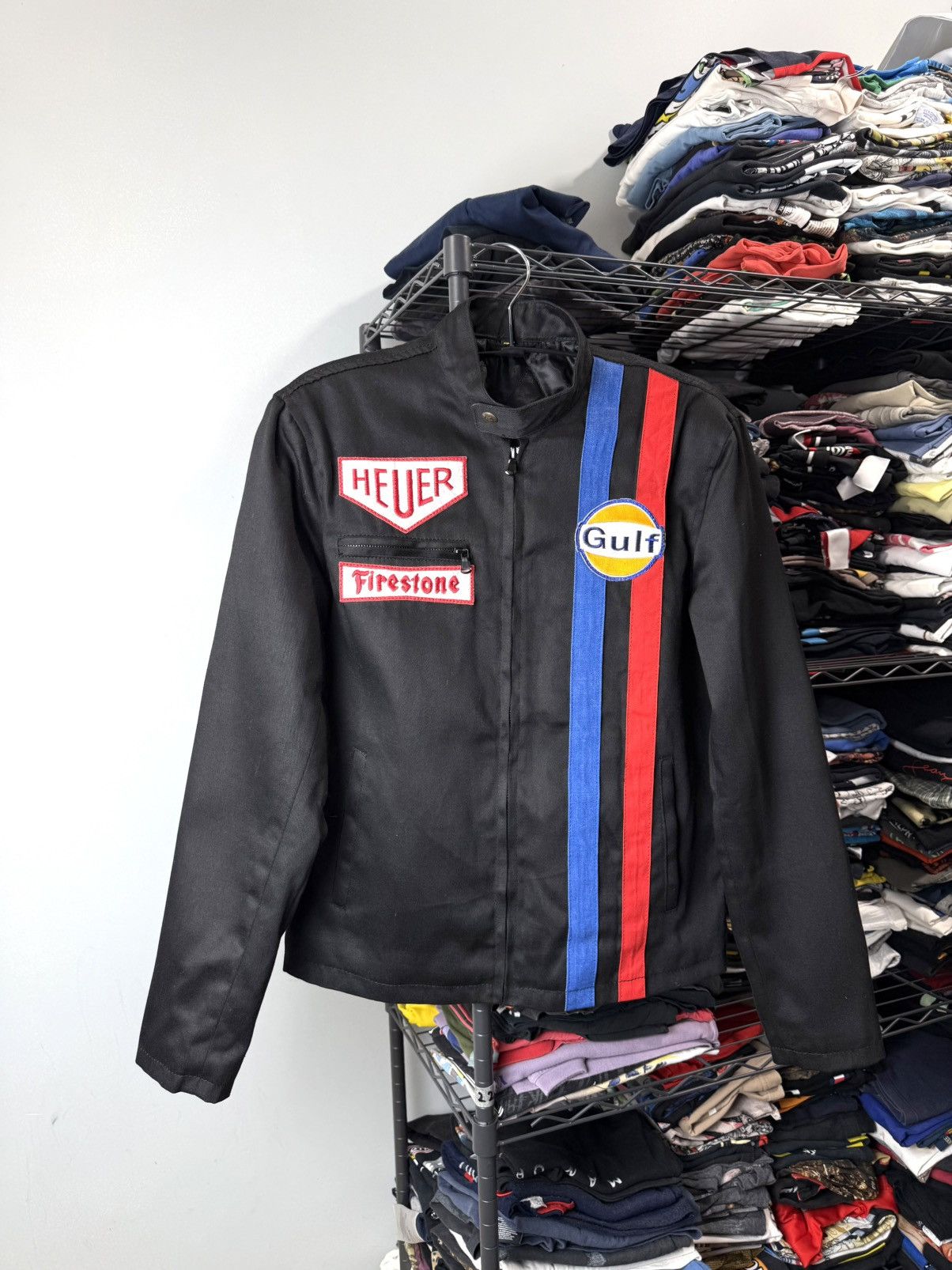 Rare! Vintage Gulf Heuer Firestone Racing Jacket Porsche