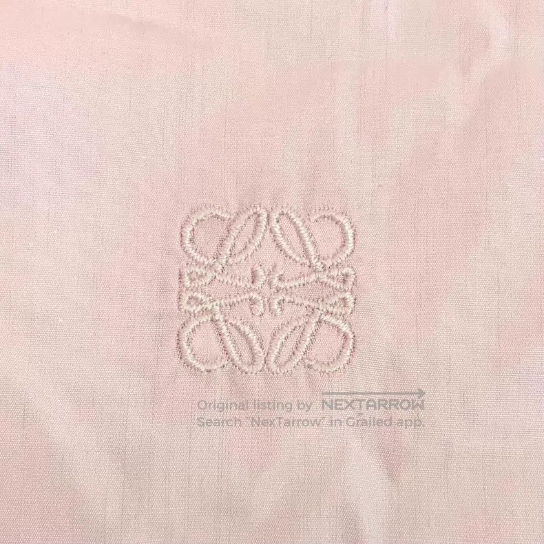Loewe Loewe 23 Model Pink Logo Embroidered Cotton Collar Long Sl Size XS / US 0-2 / IT 36-38 - 5 Thumbnail