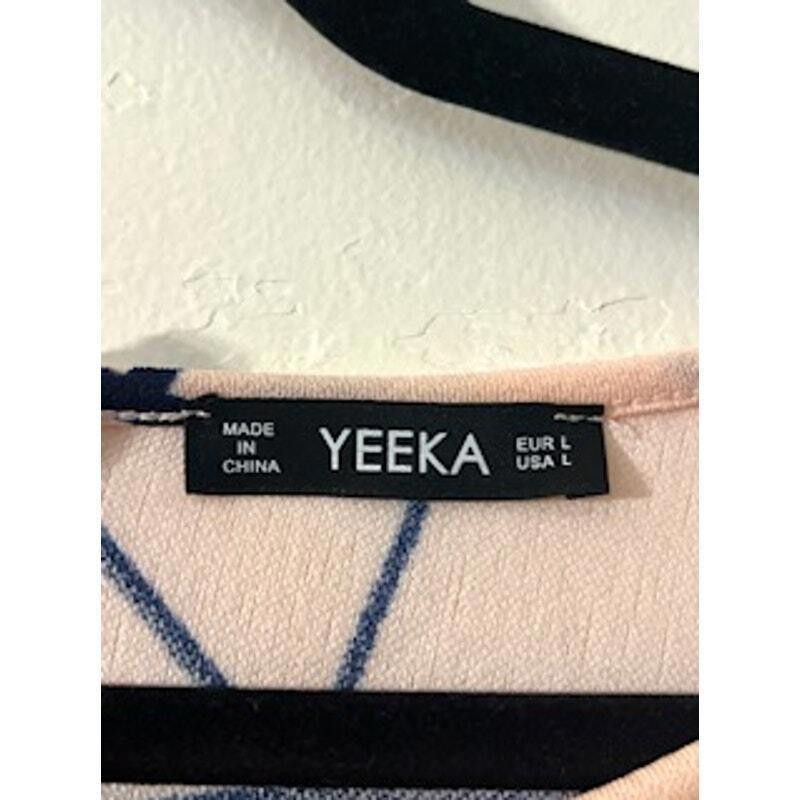 Designer Yeeka Women's Geometric Print Jumpsuit Blush Pink Size Large Size 36" / US 14 / IT 50 - 3 Thumbnail