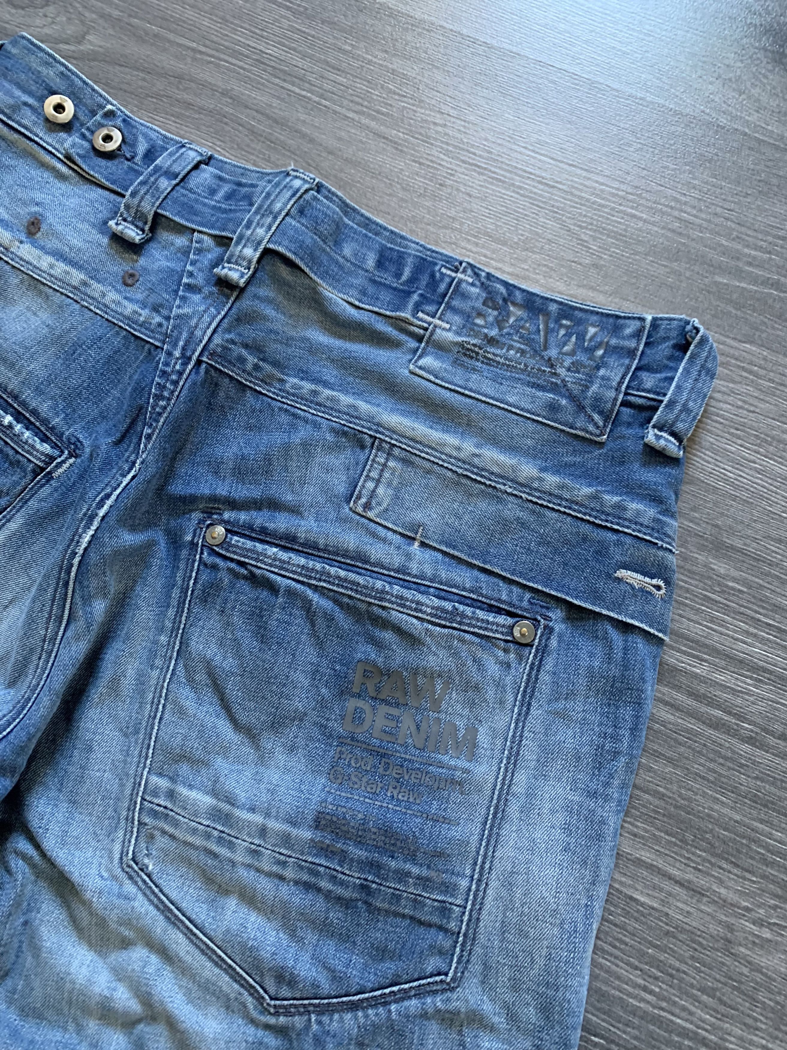 G-Star Vintage G Star Raw Engineered Cargo Denim Shorts Size US 34 / EU 50 - 5 Thumbnail