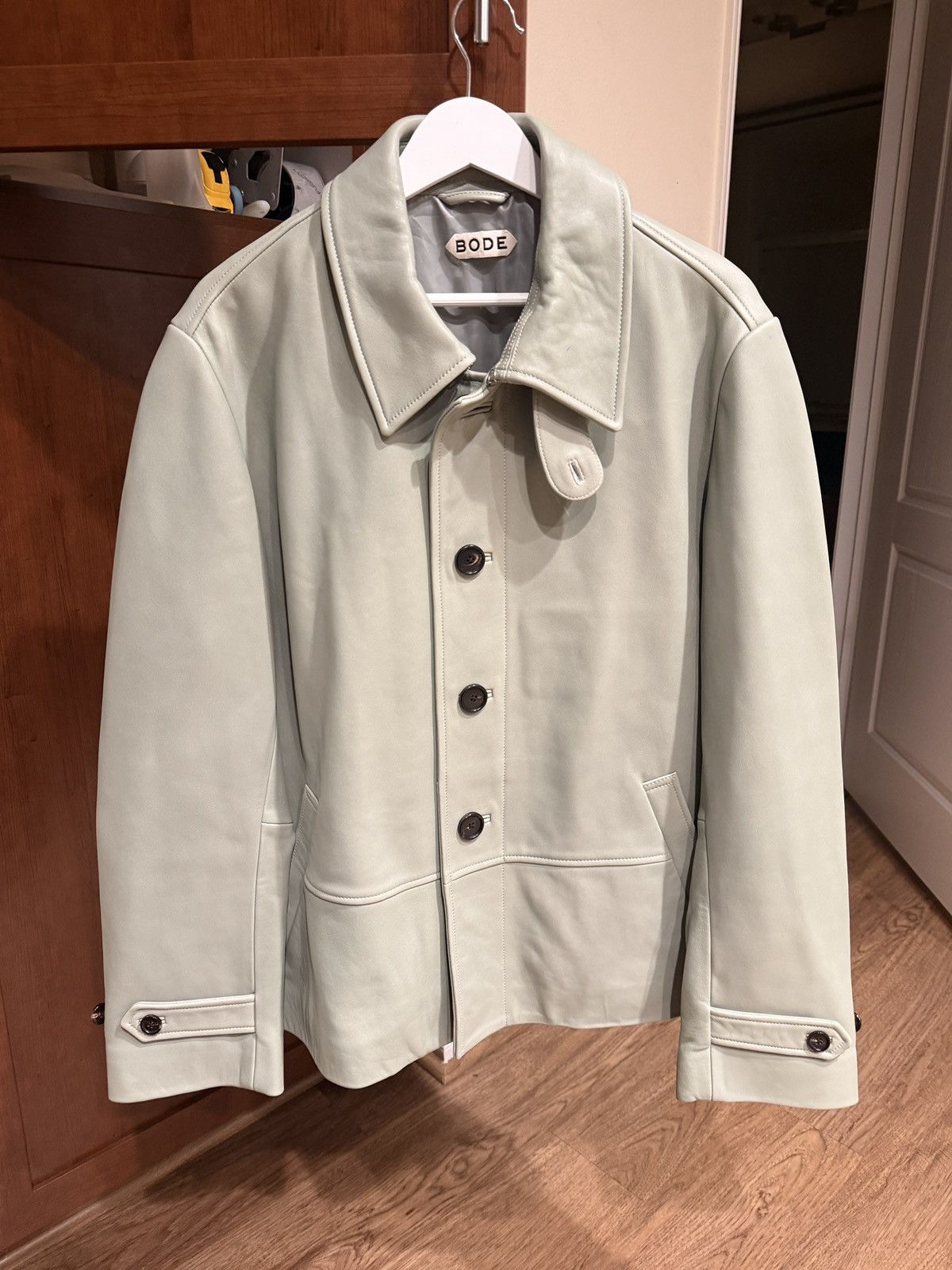 ジャケット・アウター BODE SUEDE RICKRACK WORKSHIRT 22AW XS/S Bode Suede Rickrack Workshirt - Green | Garmentory