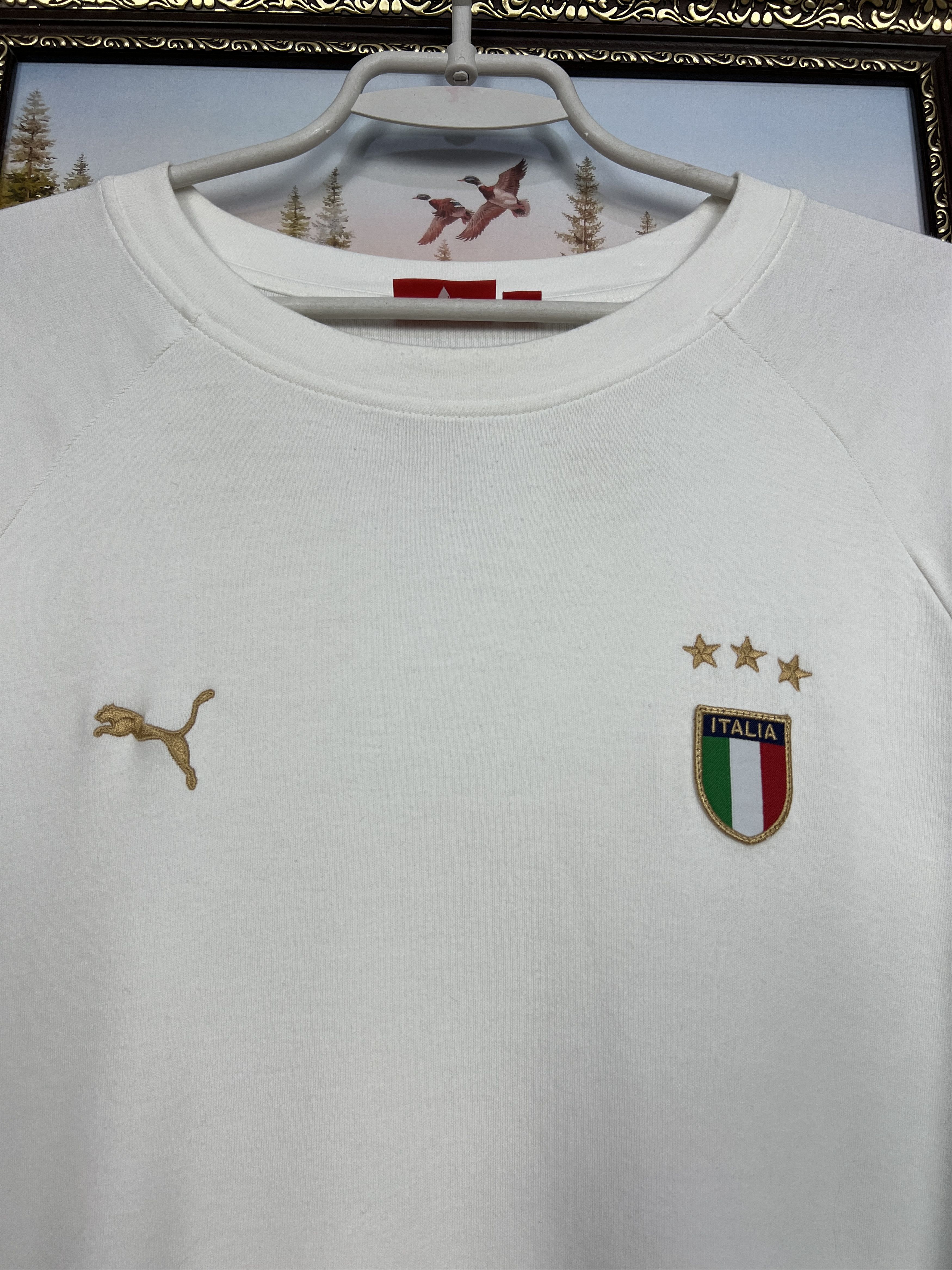 Puma Vintage Italy Football Train Long Sleeve Shirt Soccer Maglia Size US L / EU 52-54 / 3 - 2 Thumbnail