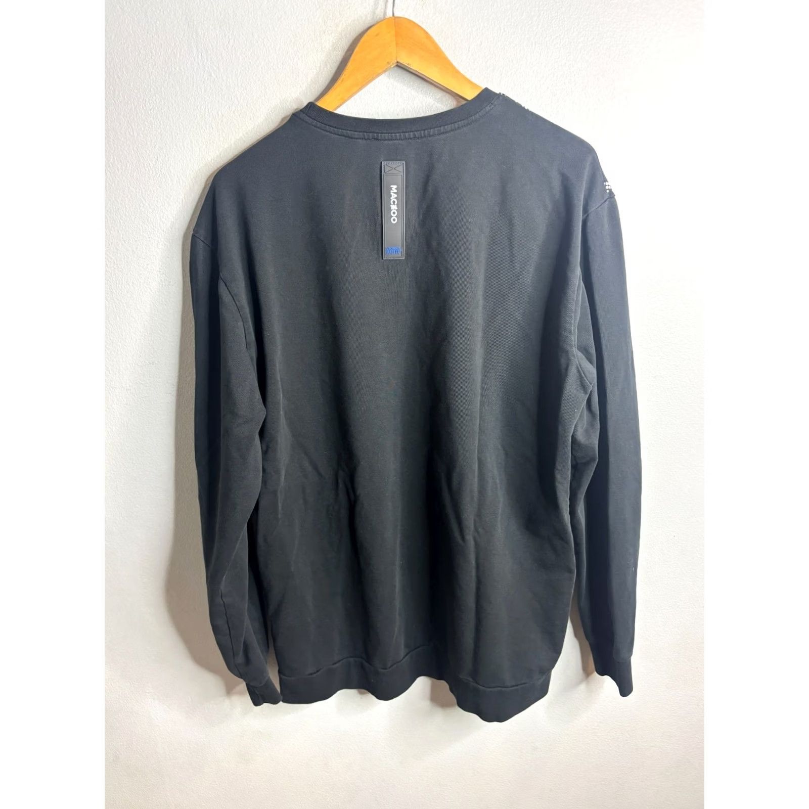Maceoo MACEOO Men’s Crew Neck Long Sleeve Sweater Sweatshirt Black XL Knit Pullover Casual 80s 90s American Golf USA City Classic Shirt Mens Size US XL / EU 56 / 4 - 5 Thumbnail