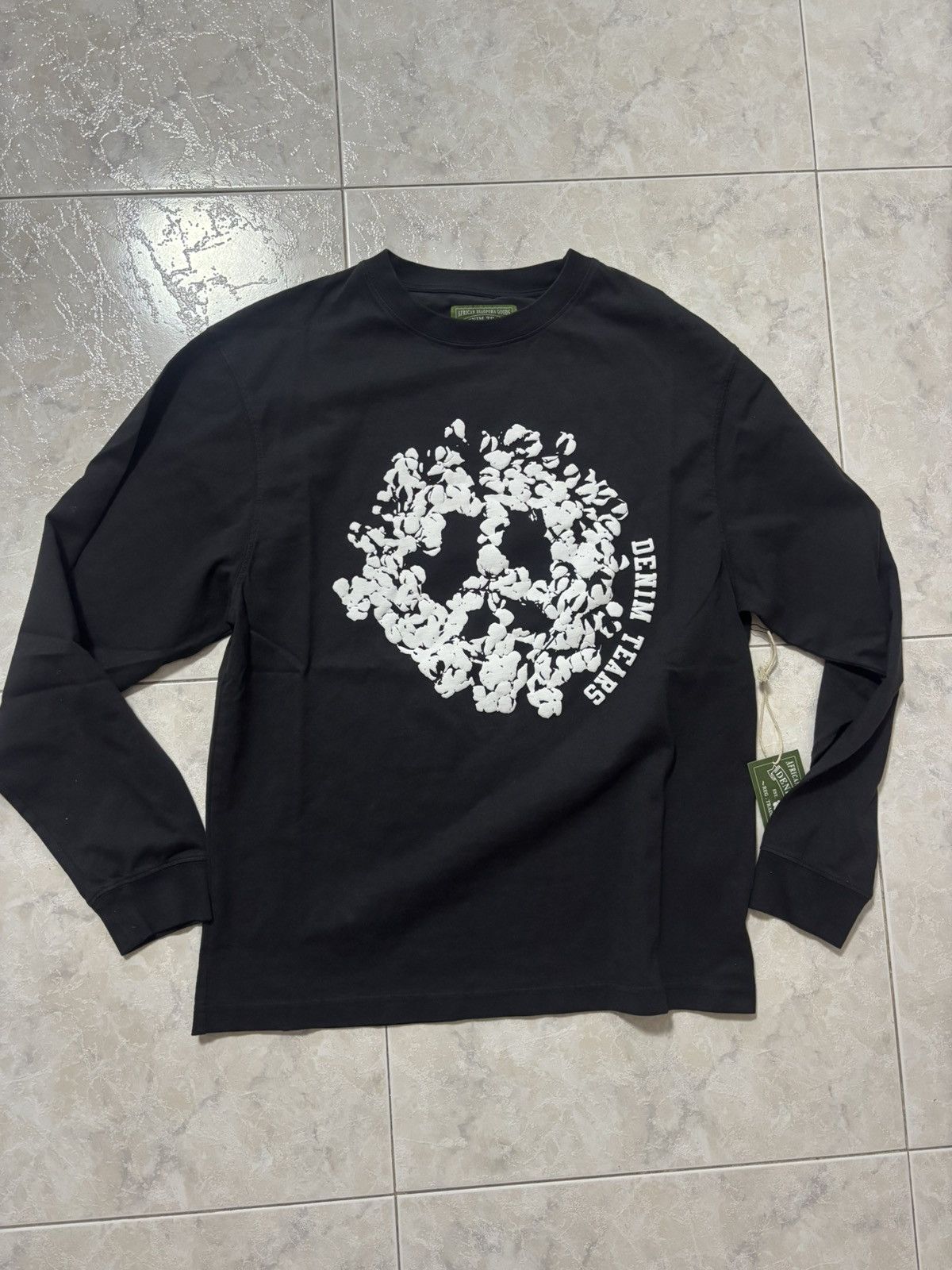 DENIM TEARS Denim Tears Peace Wreath Long Sleeve Tee Pink | Grailed