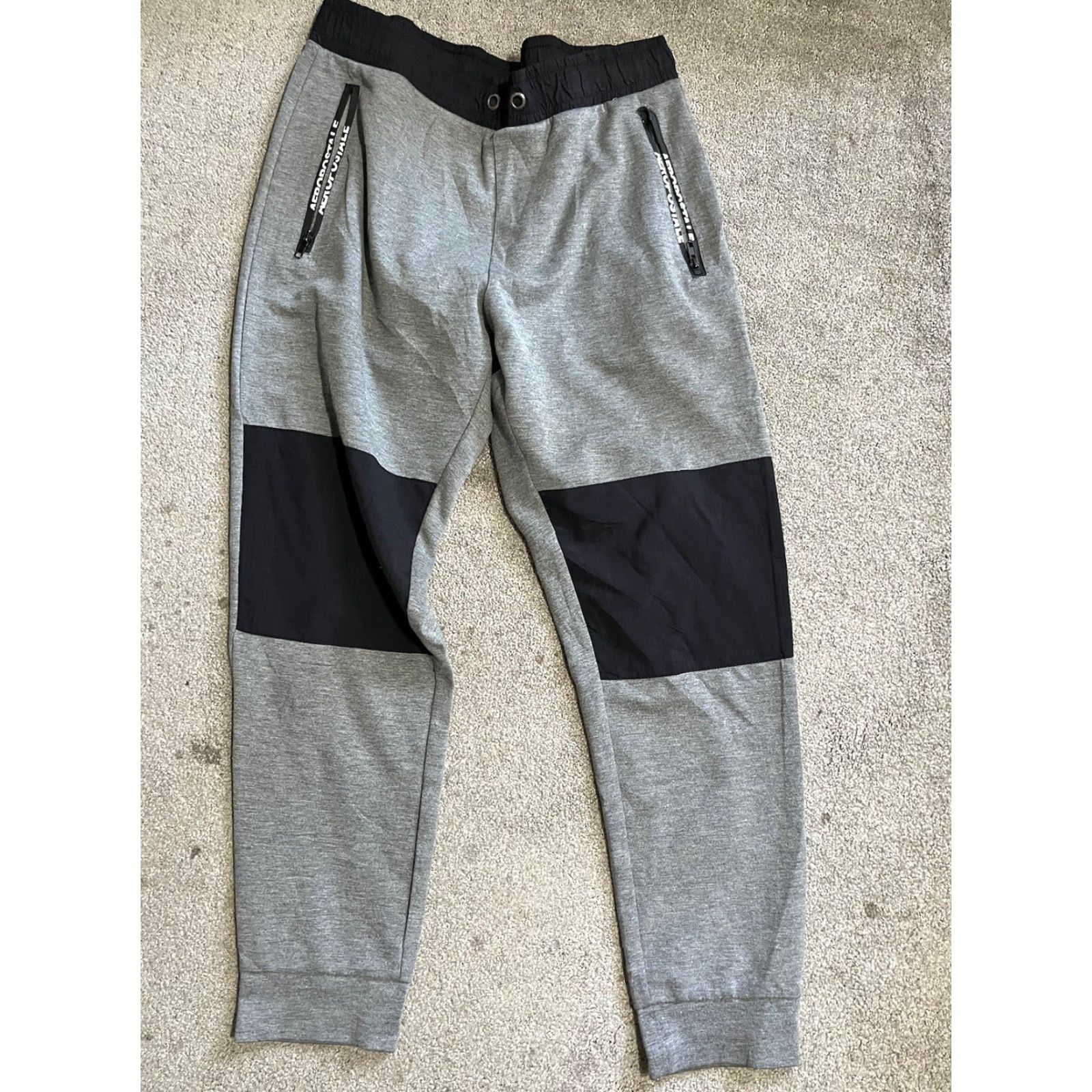 Vintage Aéropostale Athletic Jogger Sweatpants Gray M Pockets No Drawstring Men Sweatpants Size US 31 - 2 Thumbnail