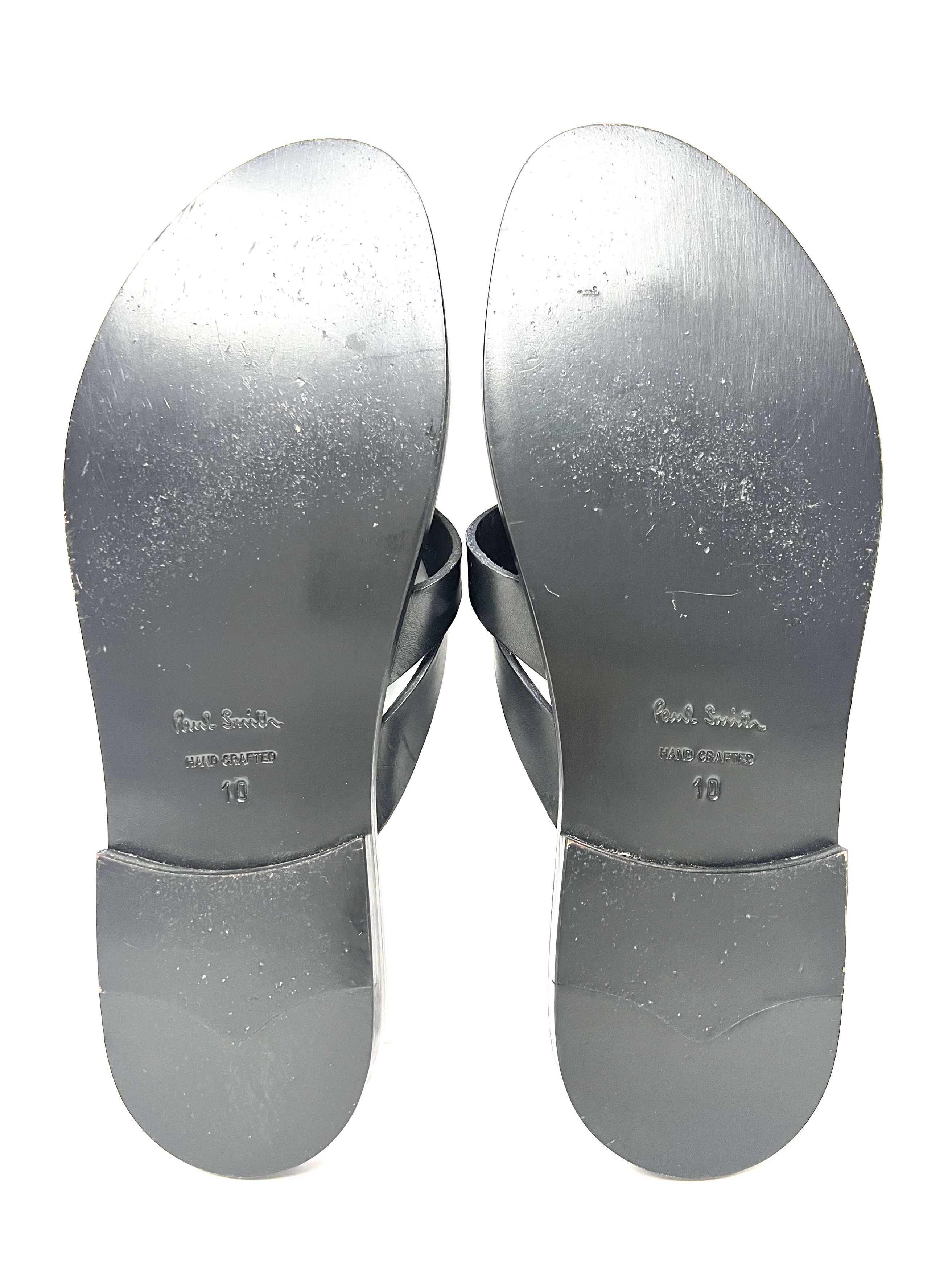 Paul Smith PAUL SMITH LEATHER HAND MADE SLIDE / SANDALS Size US 10 / EU 43 - 17 Thumbnail