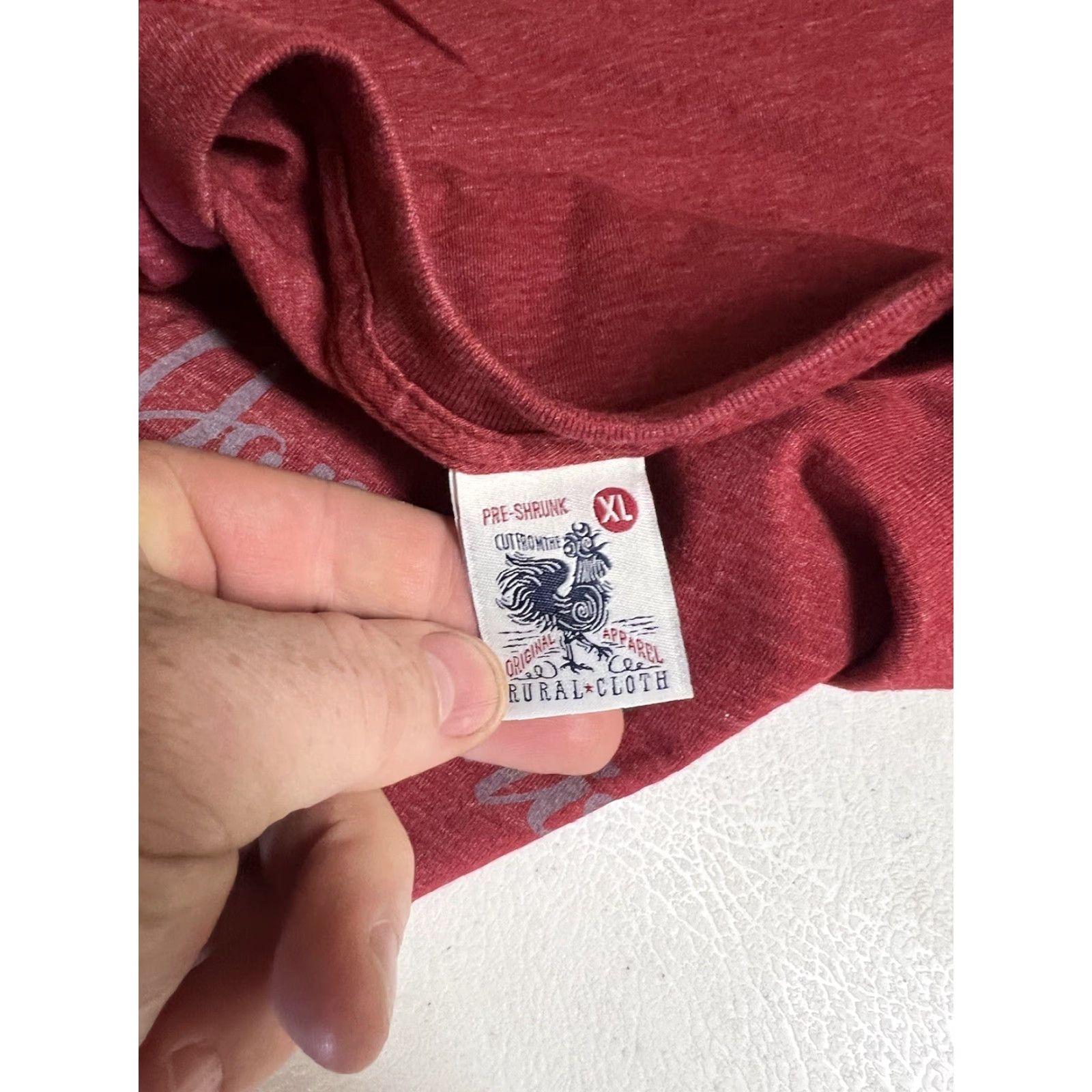 Vintage Rural Cloth Hoover Dam Shirt Mens XL Red USA Logo T-Shirt, Cotton Blend, Short Sleeve, Crew Neck, Regular Fit, All Seasons Size US XL / EU 56 / 4 - 5 Thumbnail