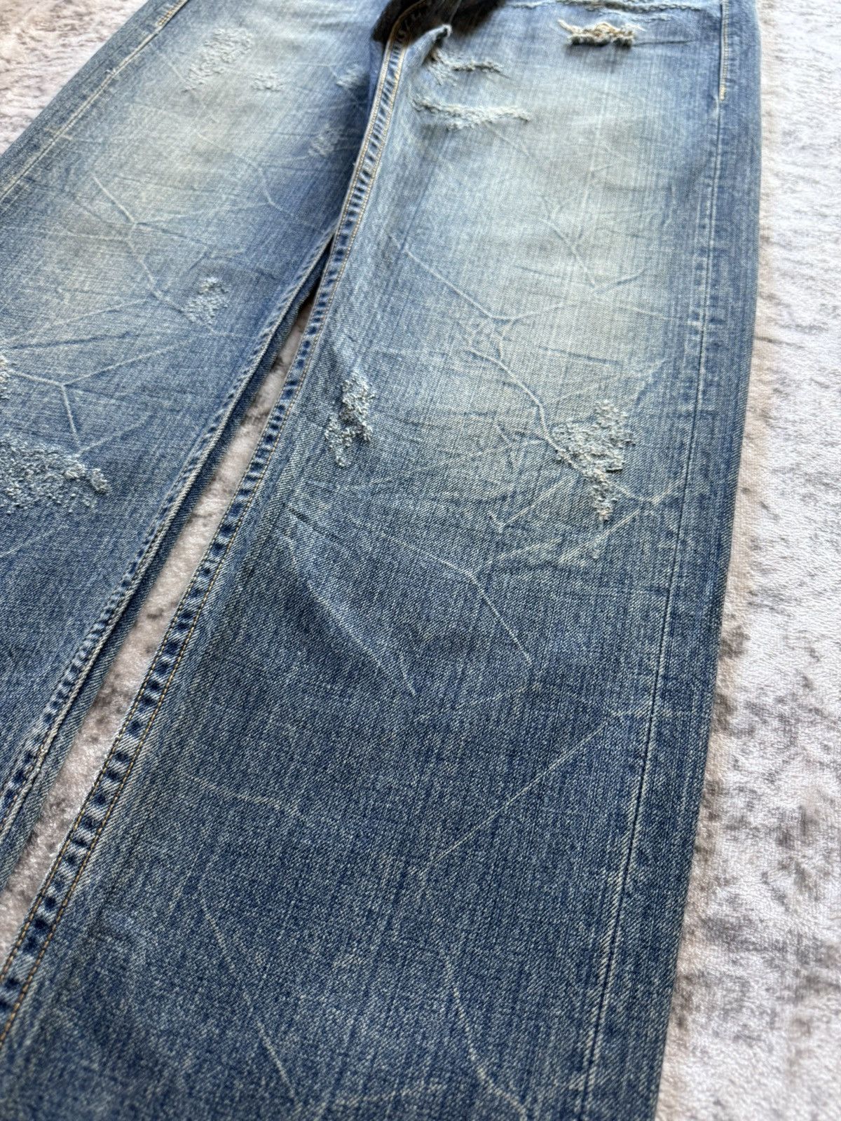 Japanese Brand Co&Lu Japan Daicock Evisu Style Redline Baggy Loose Jeans Size US 32 / EU 48 - 19 Thumbnail