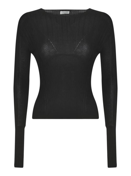 Lanvin LANVIN Women Tops RW PO0048 K004 A24 10 Black Size XS / US 0-2 / IT 36-38 - 1 Thumbnail