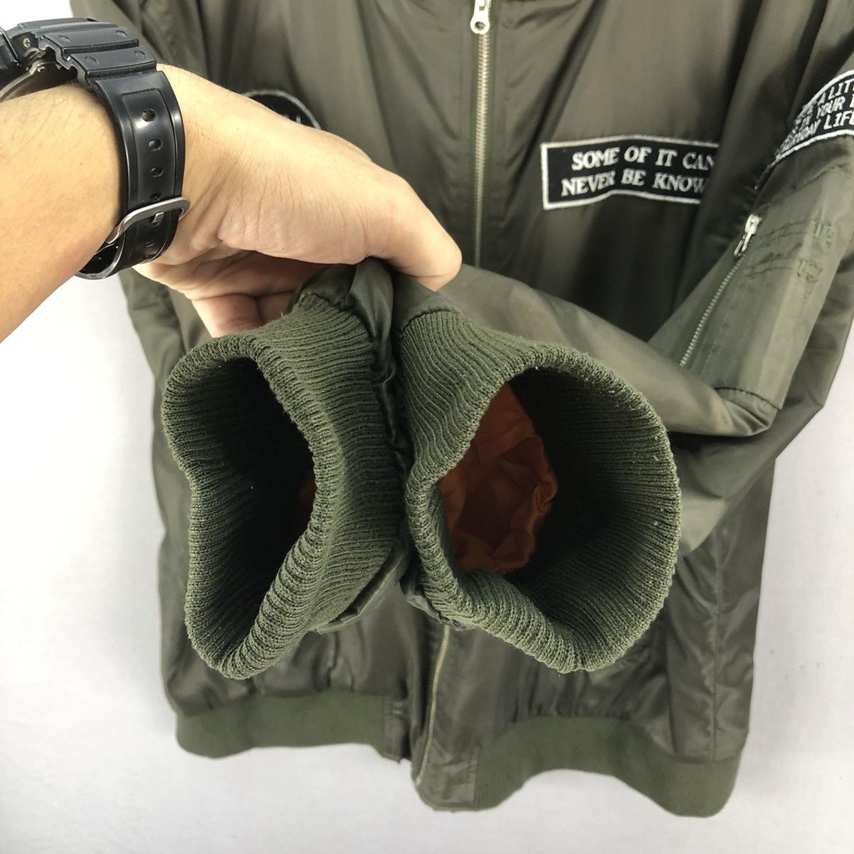 Japanese Brand 🇯🇵 Splendid Satisfaction Patches Flight Jacket Size US XXL / EU 58 / 5 - 13 Thumbnail