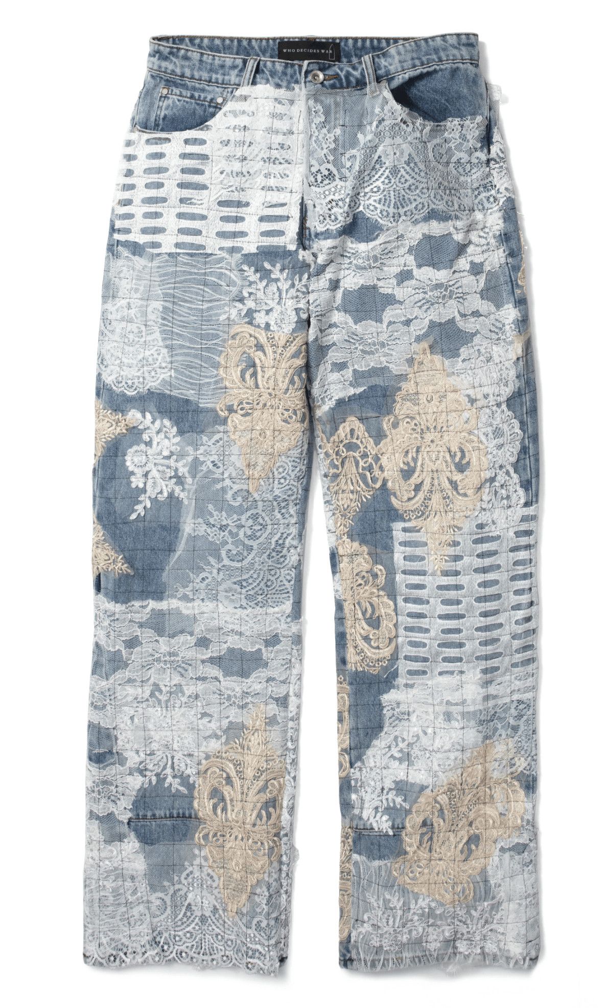 Who Decides War Grid Lace Jeans Sky Indigo Size US 38 / EU 54 - 1 Thumbnail