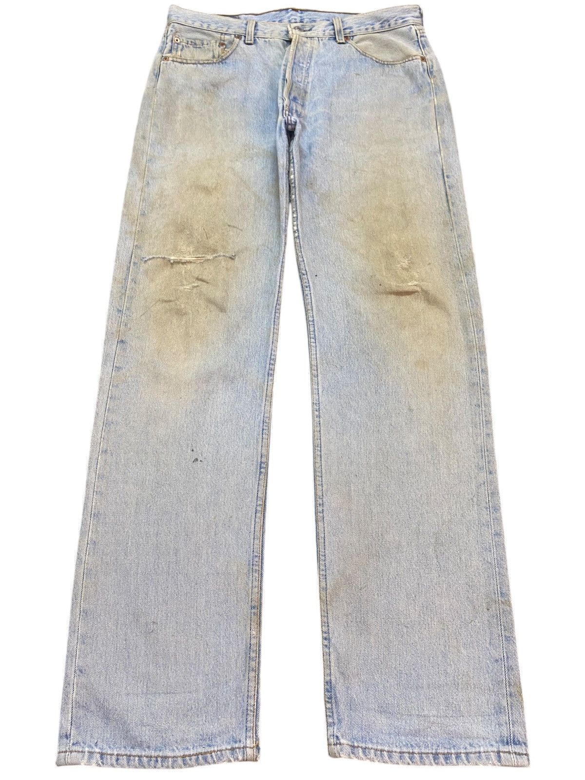 Levi's Vintage Clothing Vintage levis 501 90’s Grunge Distressed Loose Jeans Size US 34 / EU 50 - 1 Thumbnail