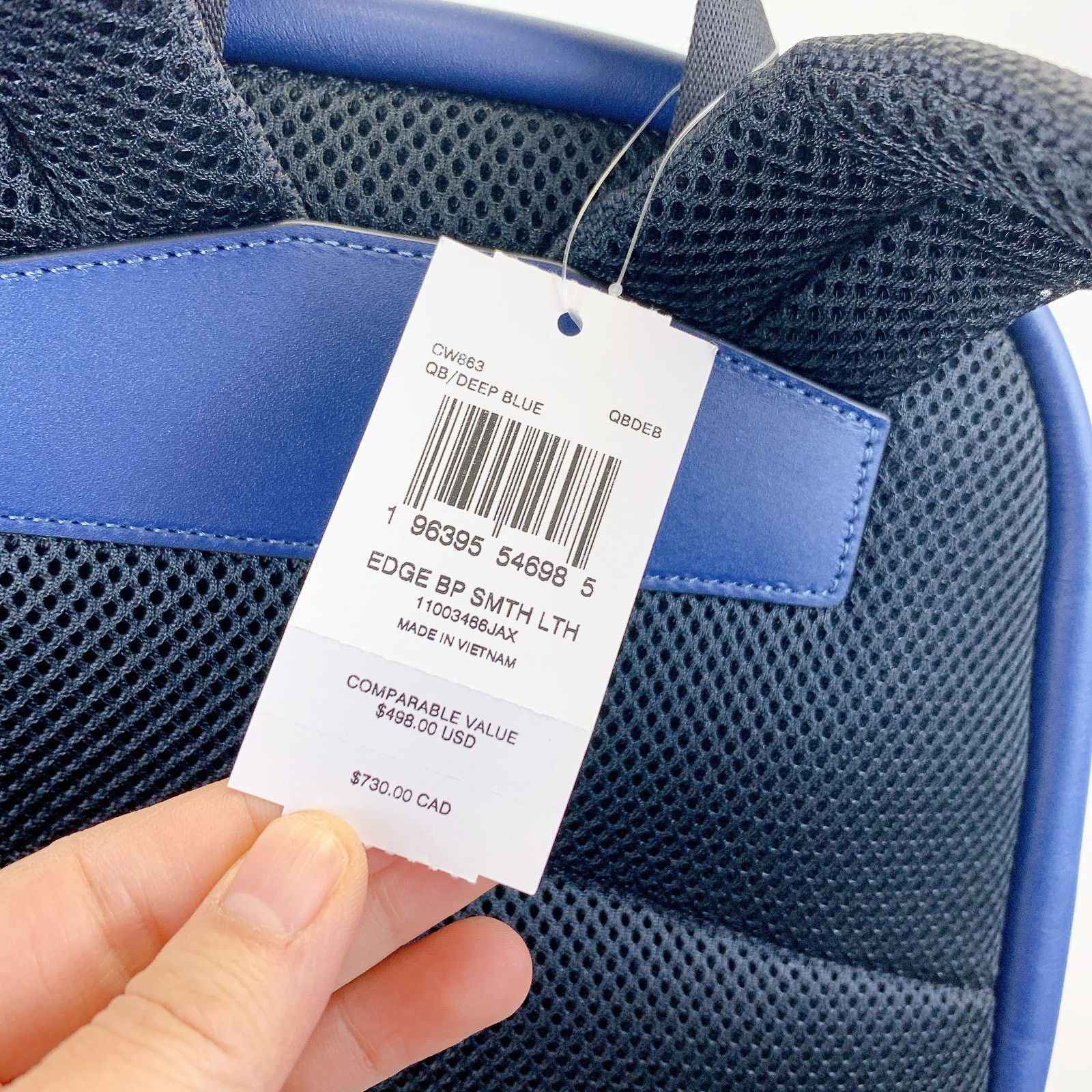 Coach Coach CW446 Edge Backpack In Signature Canvas IN Deep Blue Size ONE SIZE - 5 Thumbnail