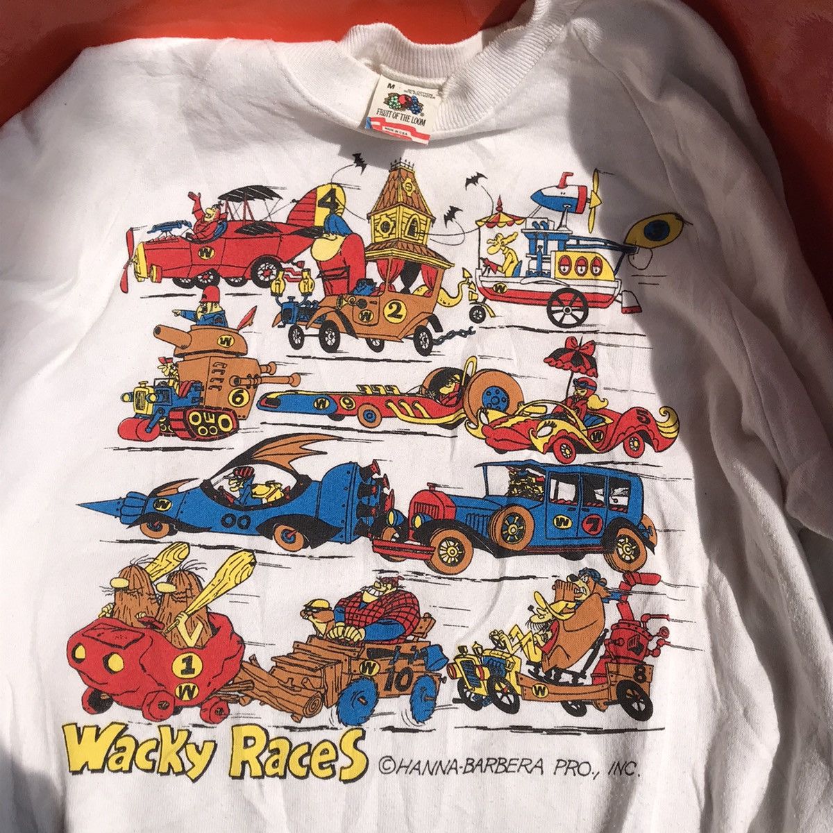 Cartoon Network × NASCAR × Vintage Vintage 1980s Hanna Barbera RARE Wacky Races Sweatshirt Size US M / EU 48-50 / 2 - 12 Thumbnail