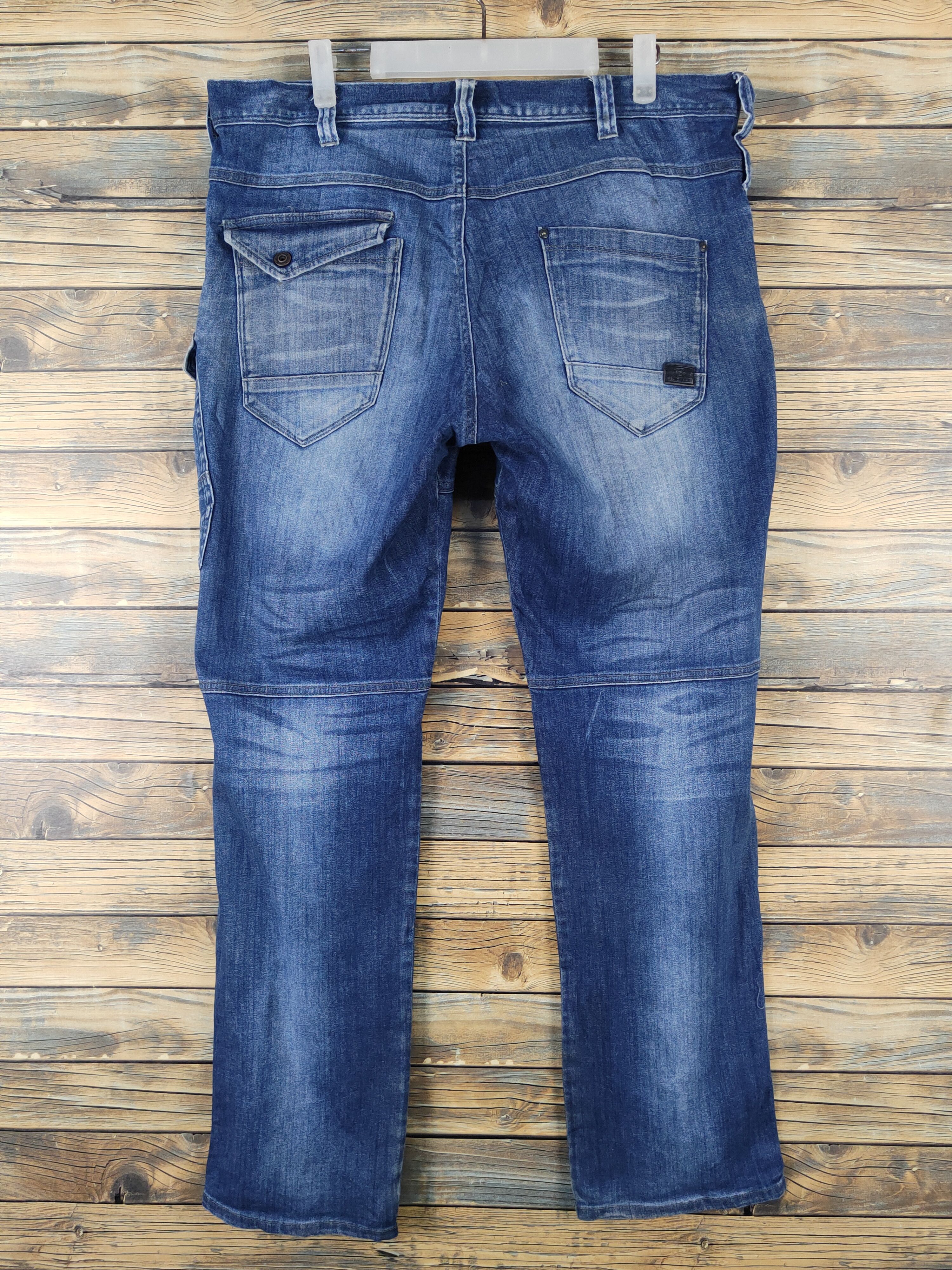 Japanese Brand Burtle Blue Distressed vintage soft denim Jeans #W2059 Size US 37 - 8 Thumbnail