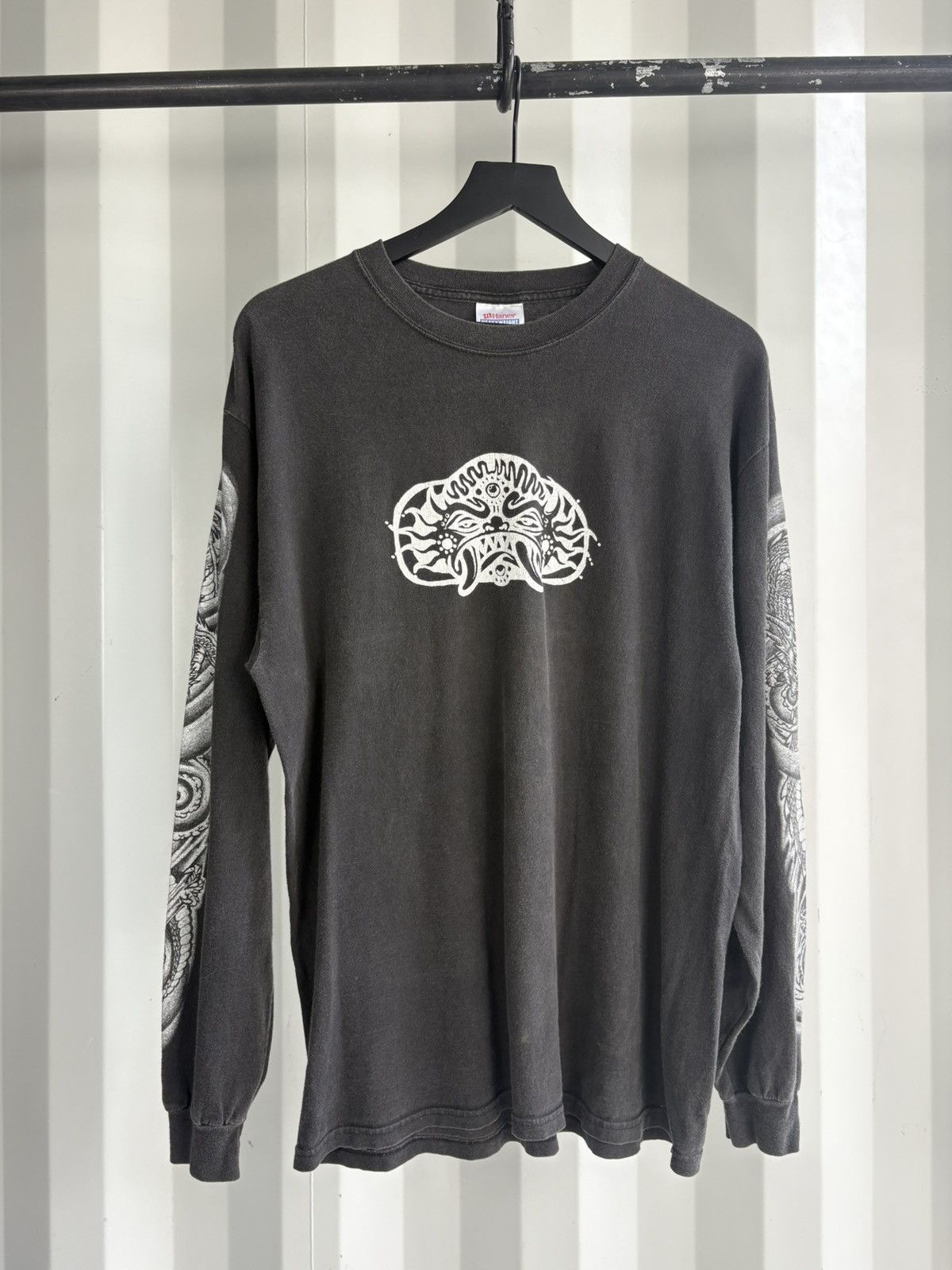 Thrashed Sublime Dragon Sun Faded Distressed Shirt Grunge