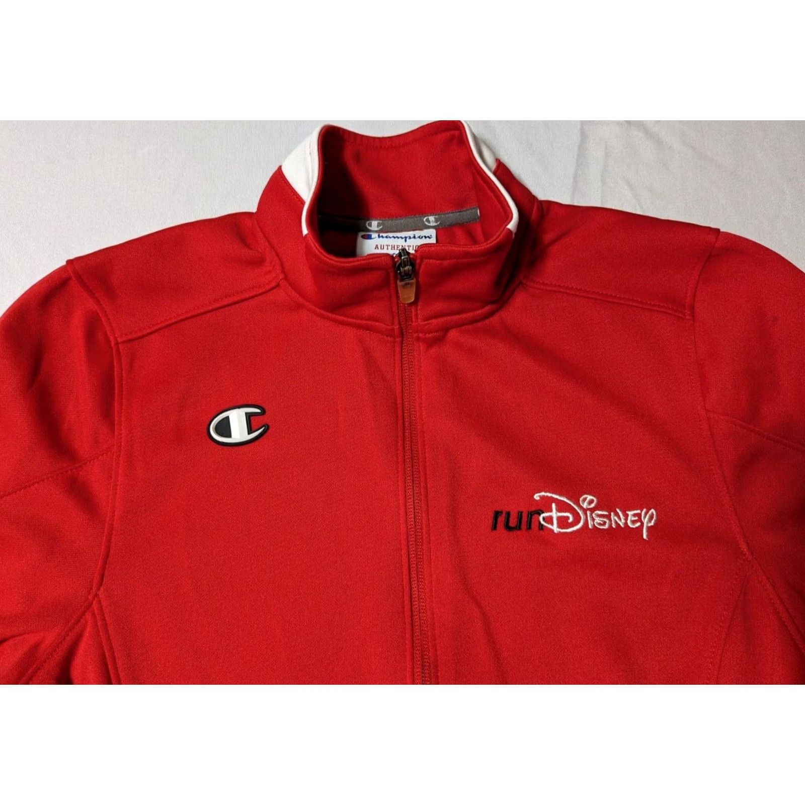 Champion RUN DISNEY Champion Women Small Red White Tracksuit Jacket + Pants Size 28" / US 6 / IT 42 - 5 Thumbnail