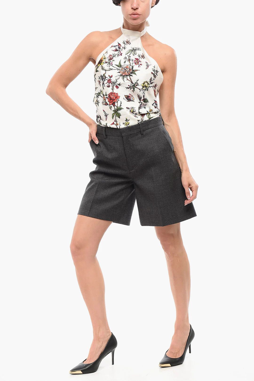 Gucci og1mm0326 Wool Short in Grey Size 28" / US 6 / IT 42 - 4 Thumbnail