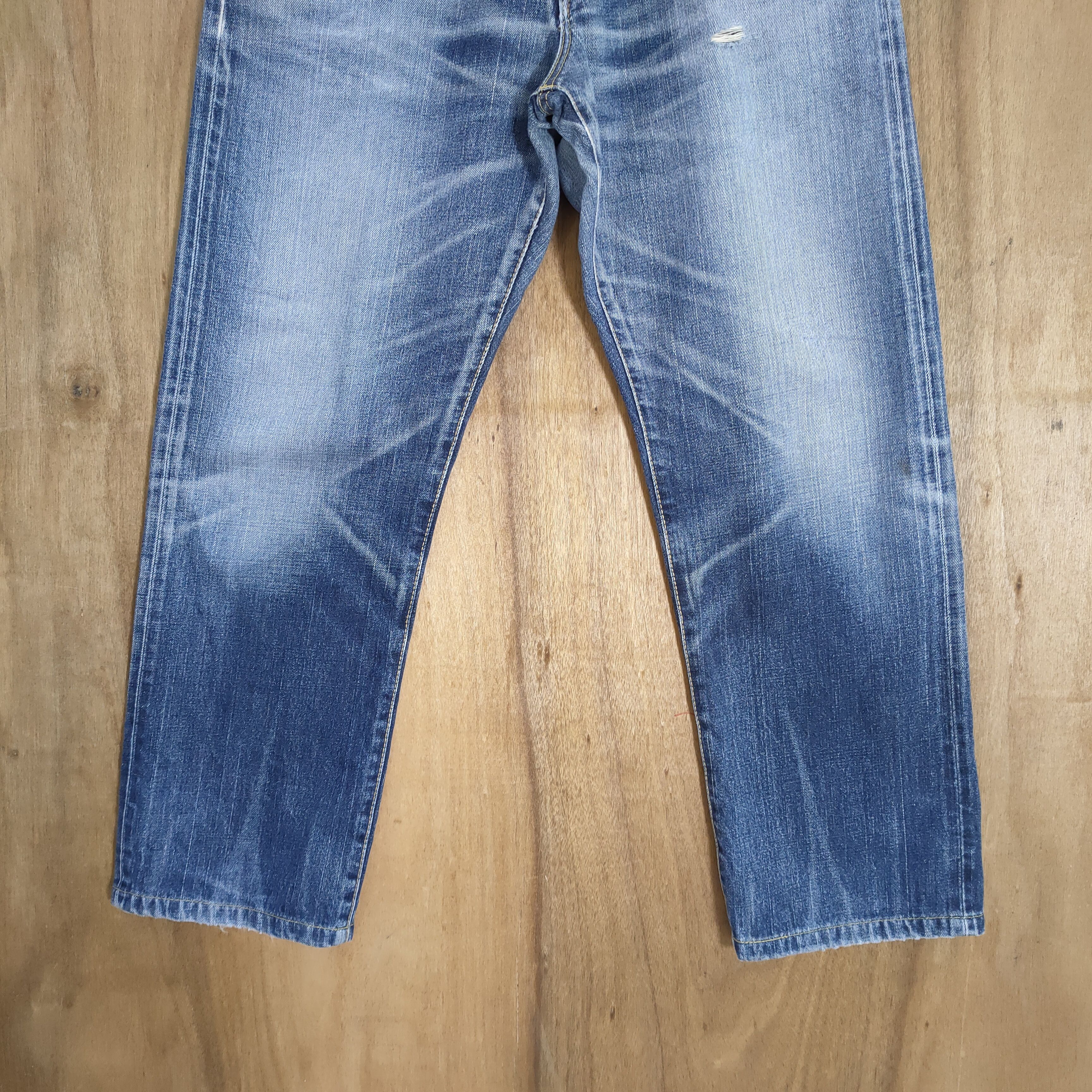 Edwin W32 VINTAGE EDWIN ORANGE TAG SELVAGE DISTRESSED JEANS PANTS Size US 32 / EU 48 - 4 Thumbnail