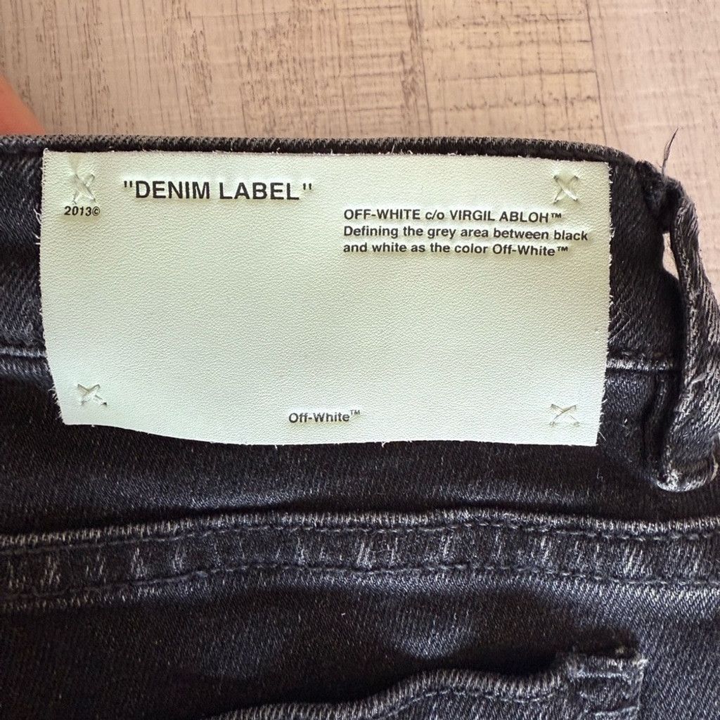 Off-White Off-White Black Gothic Skinny Jeans Size US25 Size 25" / US 0 / IT 36 - 3 Thumbnail