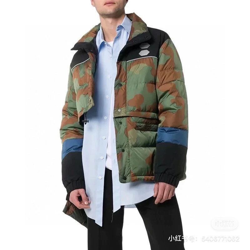 Off-White Multi Color Camo Puffer Jacket Size M Size US XXS / EU 40 - 1 Thumbnail