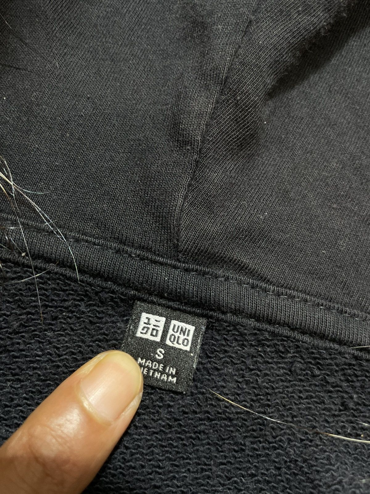 Le Grande Bleu (L.G.B.) Japan unqlo Black Distressed zip Fur Hoodie ifsix lgb style Size US S / EU 44-46 / 1 - 4 Thumbnail