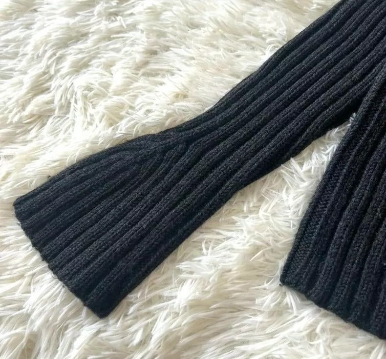Yohji Yamamoto Yohji Yamamoto High Neck Cable Rib Cable Knit Bell Sleeve S Size US L / EU 52-54 / 3 - 6 Thumbnail