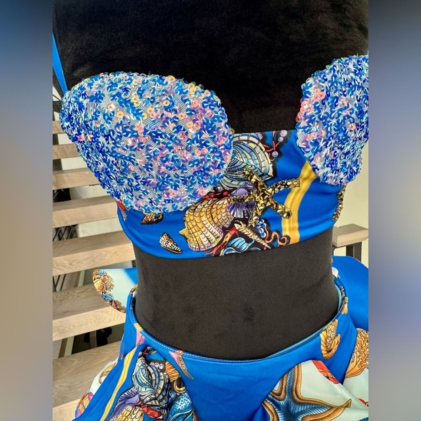 Other Blue and Pink Beaded Two-Piece Set top size S skirt size M Size M / US 6-8 / IT 42-44 - 9 Thumbnail