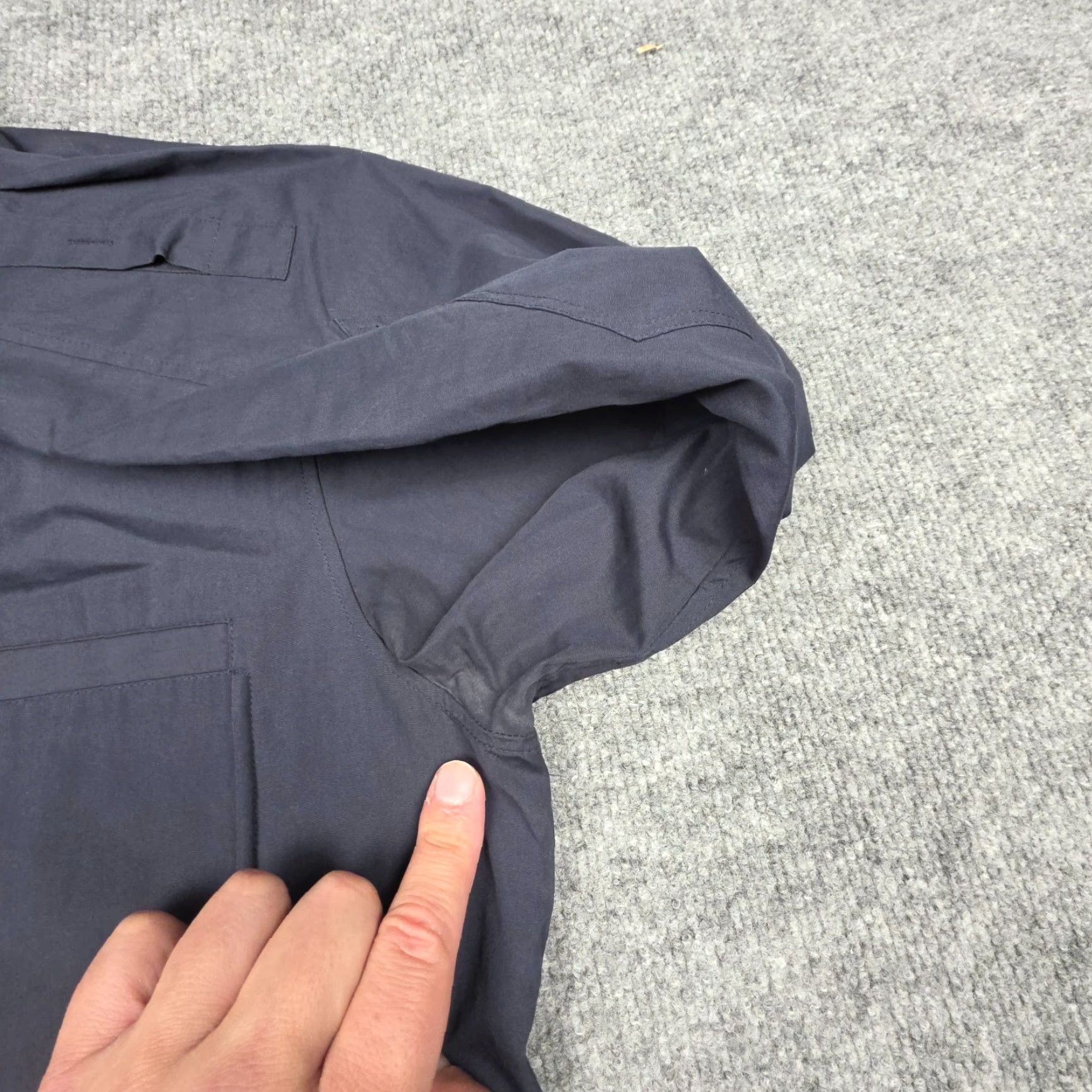 OAMC OAMC Cord Shirt Men's Large Black Snap Pocket Cotton Made Italy Pit Stains Size US L / EU 52-54 / 3 - 6 Thumbnail