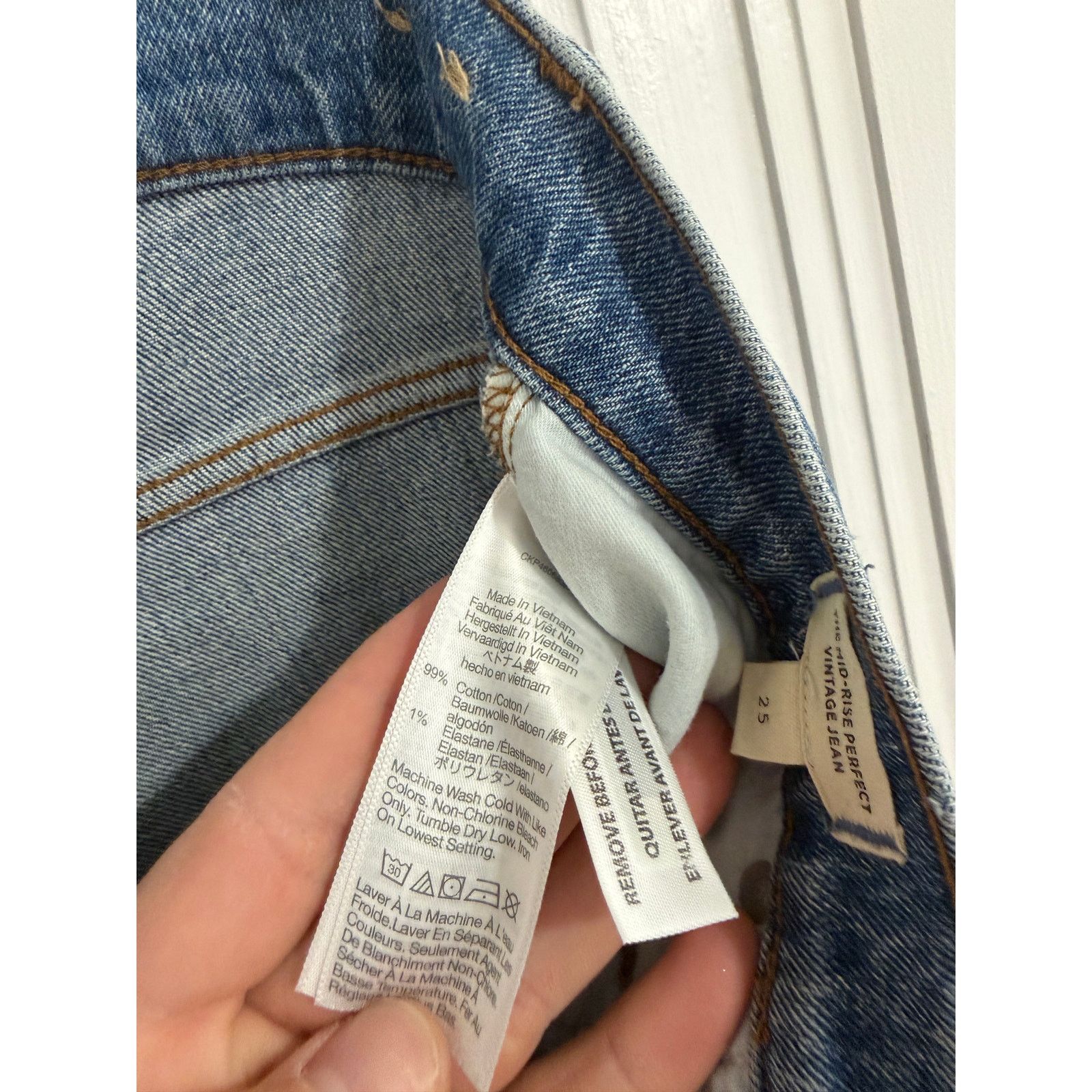 Madewell Madewell The Mid-Rise Perfect Vintage Jeans Women's Size 25 Size 25" / US 0 / IT 36 - 7 Thumbnail