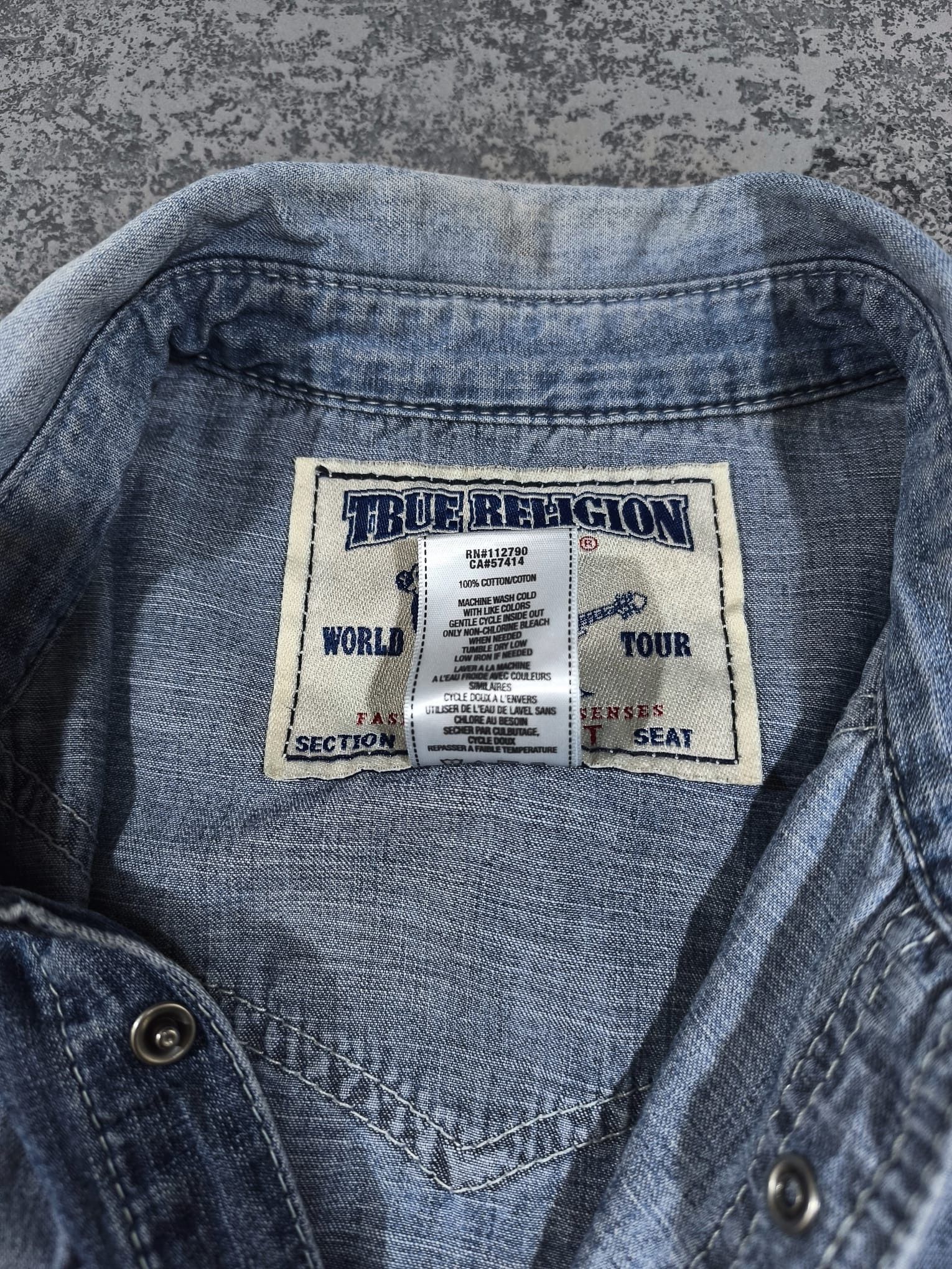True Religion True Religion Denim Shirt Western Pearl Snap Button Size US XL / EU 56 / 4 - 7 Thumbnail