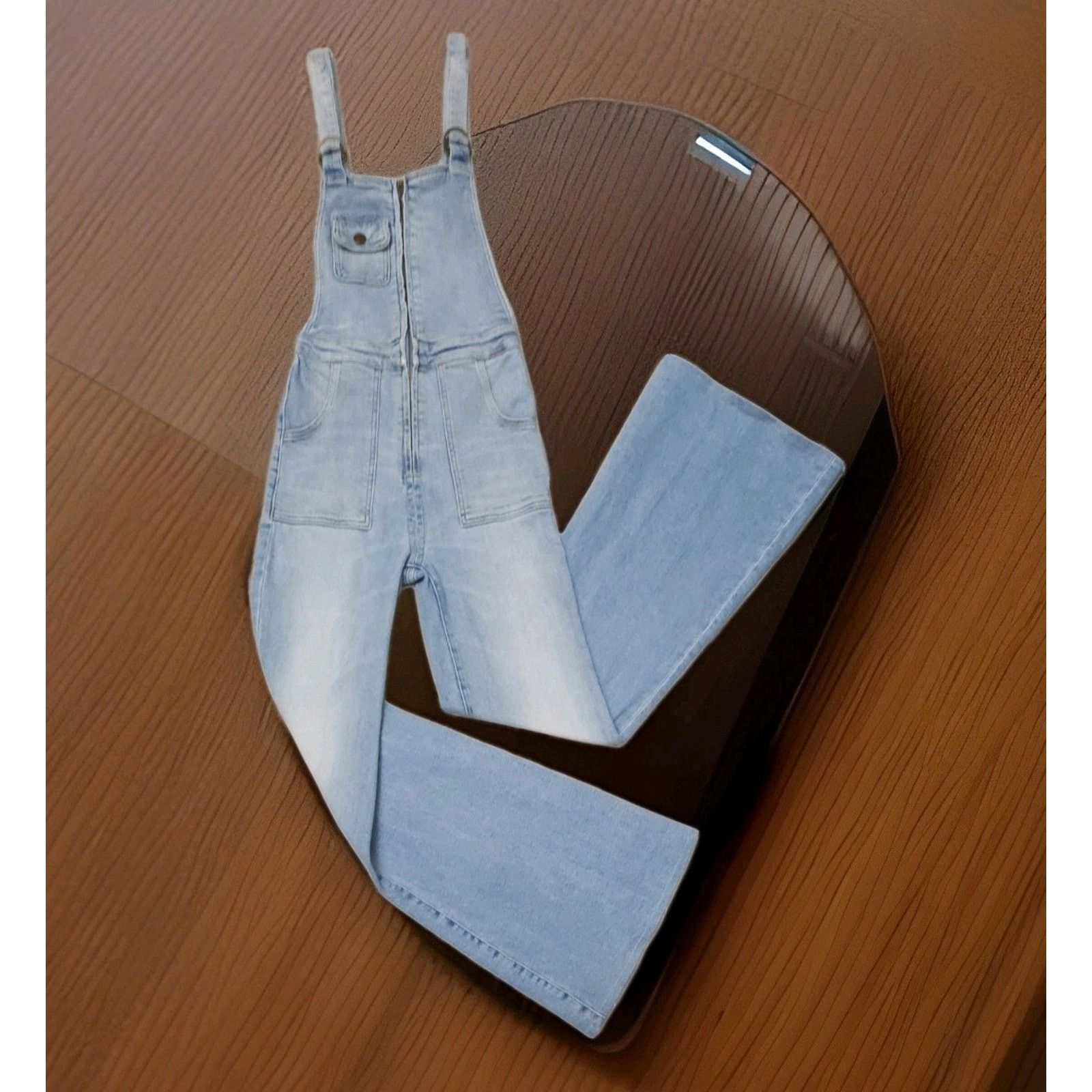 Other ROLLA'S HIGHWAY OVERALL HIGH WAIST FLARE DENIM DUNGAREES Size 25" / US 0 / IT 36 - 2 Thumbnail